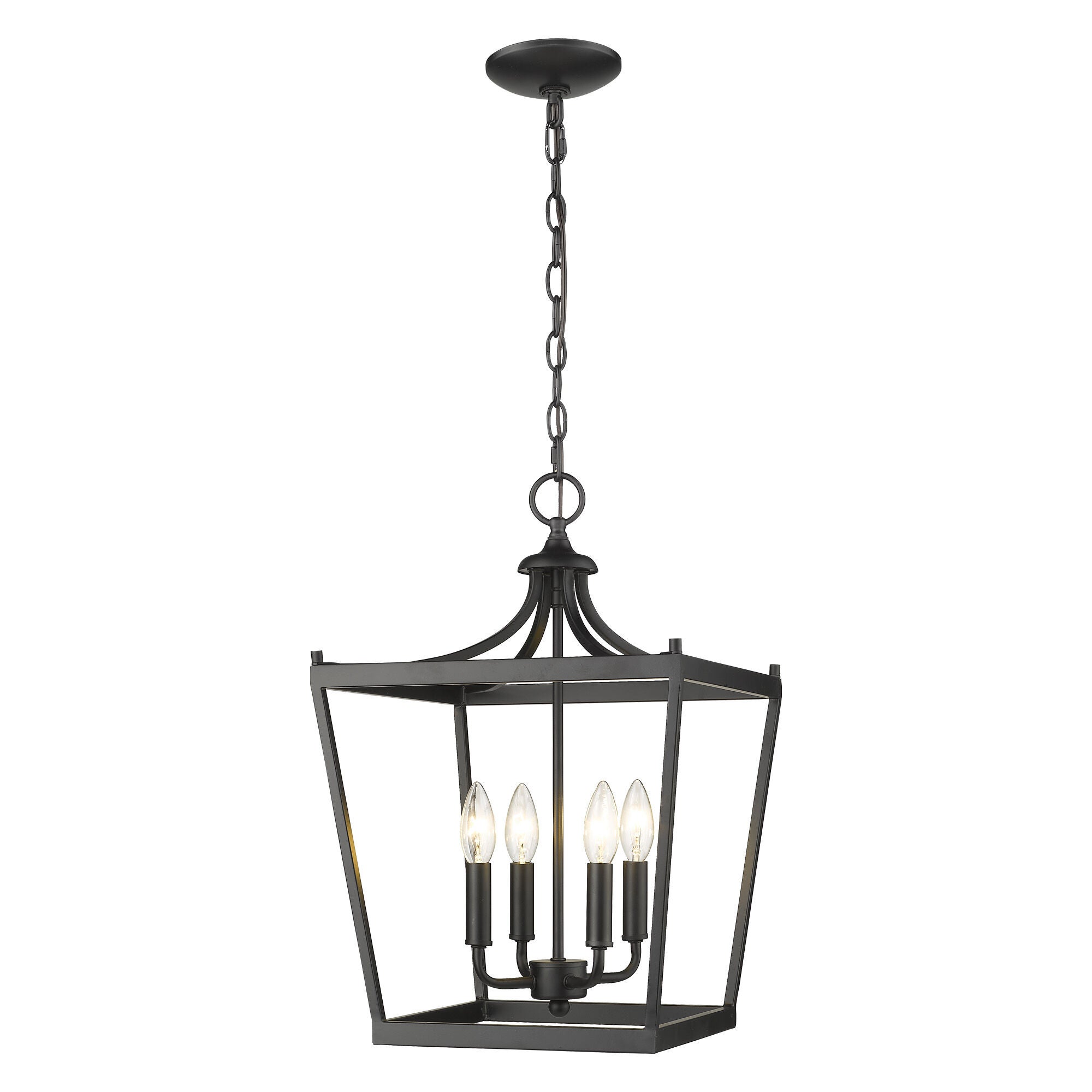 Shown in Matte Black finish and -- glass and -- shade