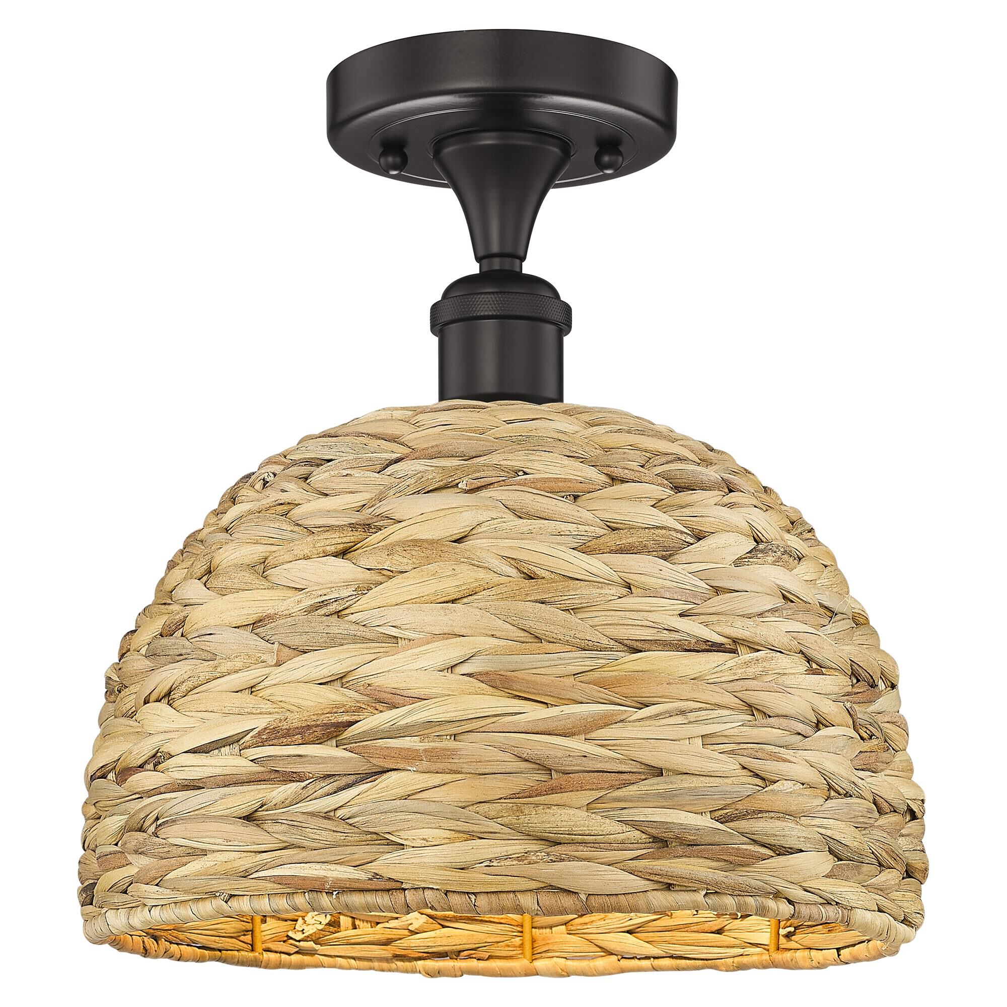 Shown in Oil Rubbed Bronze finish and Natural shade