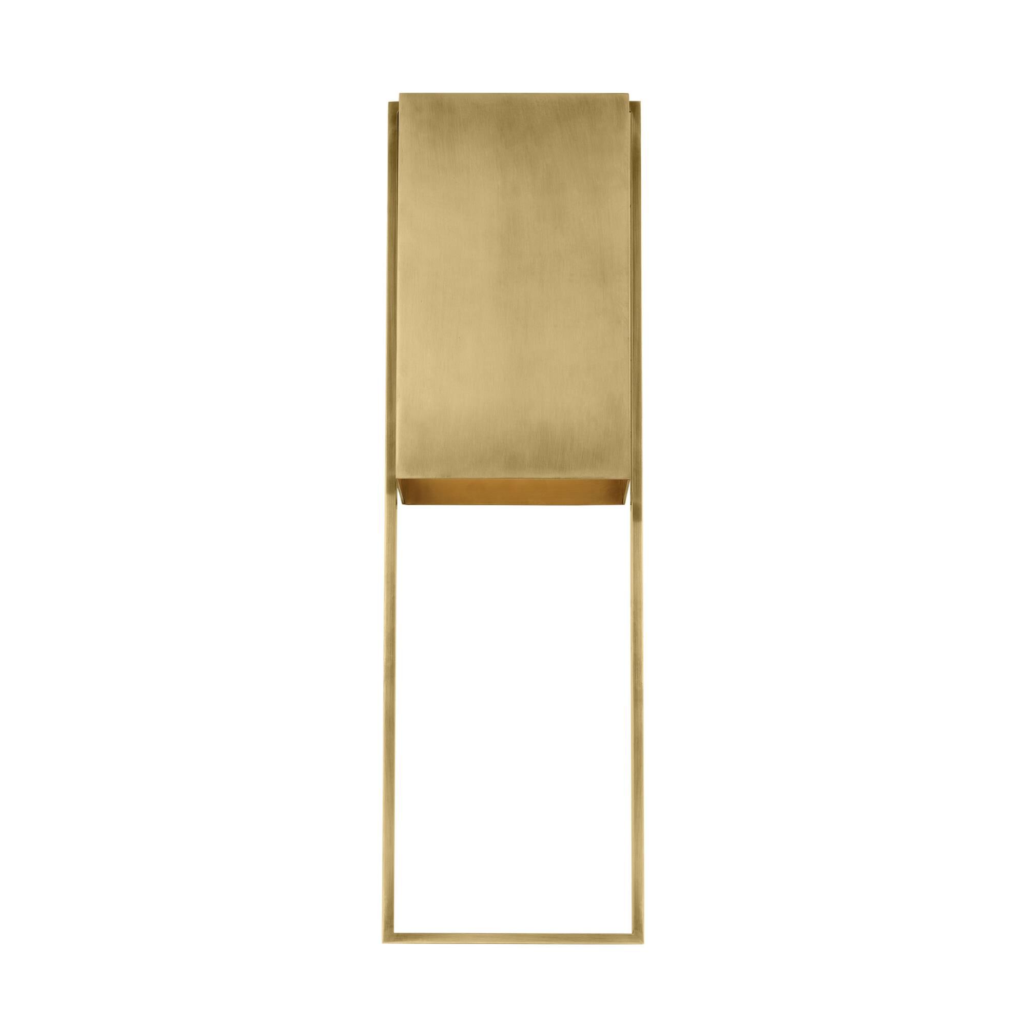 Shown in Hand-Rubbed Antique Brass finish and Brass shade