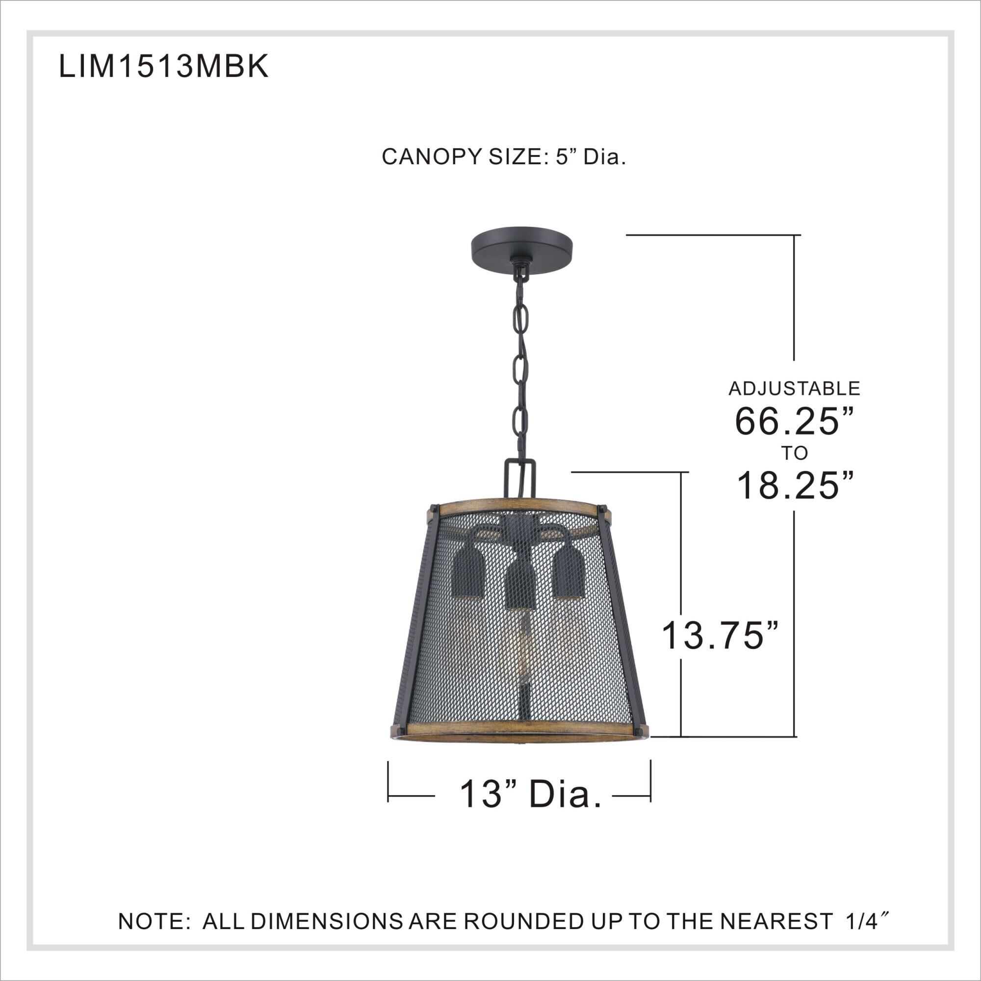 Lindstrom 13 Inch Large Pendant by Quoizel