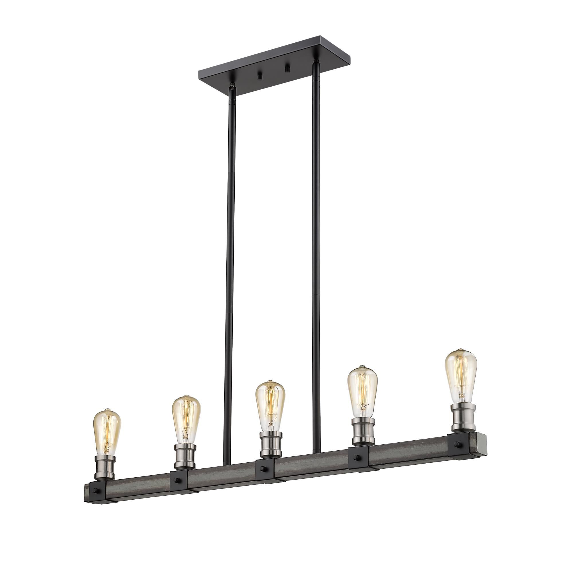 Shown in Ashen Barnboard finish and --- glass and --- shade