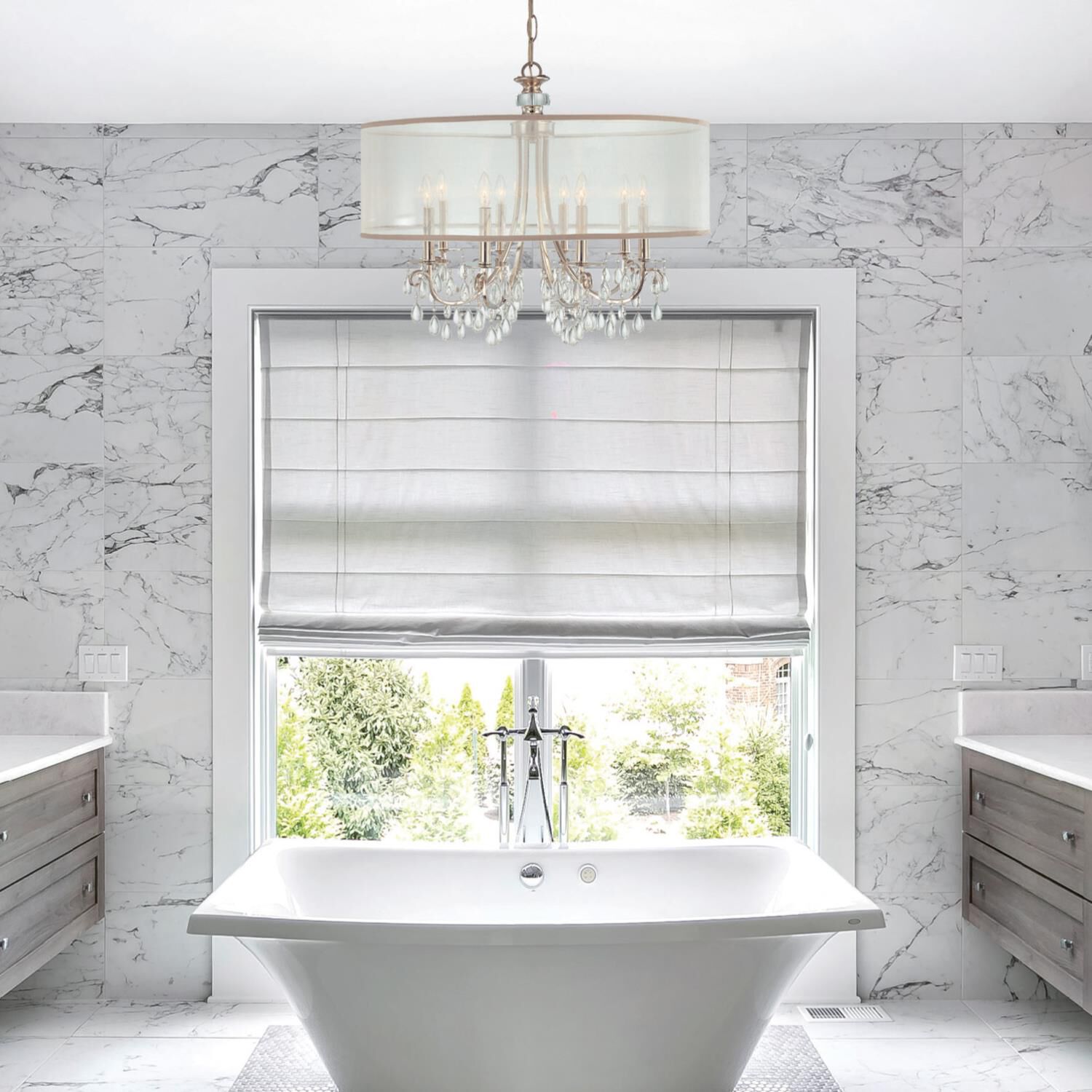 Hampton 32 Inch 8 Light Chandelier by Crystorama