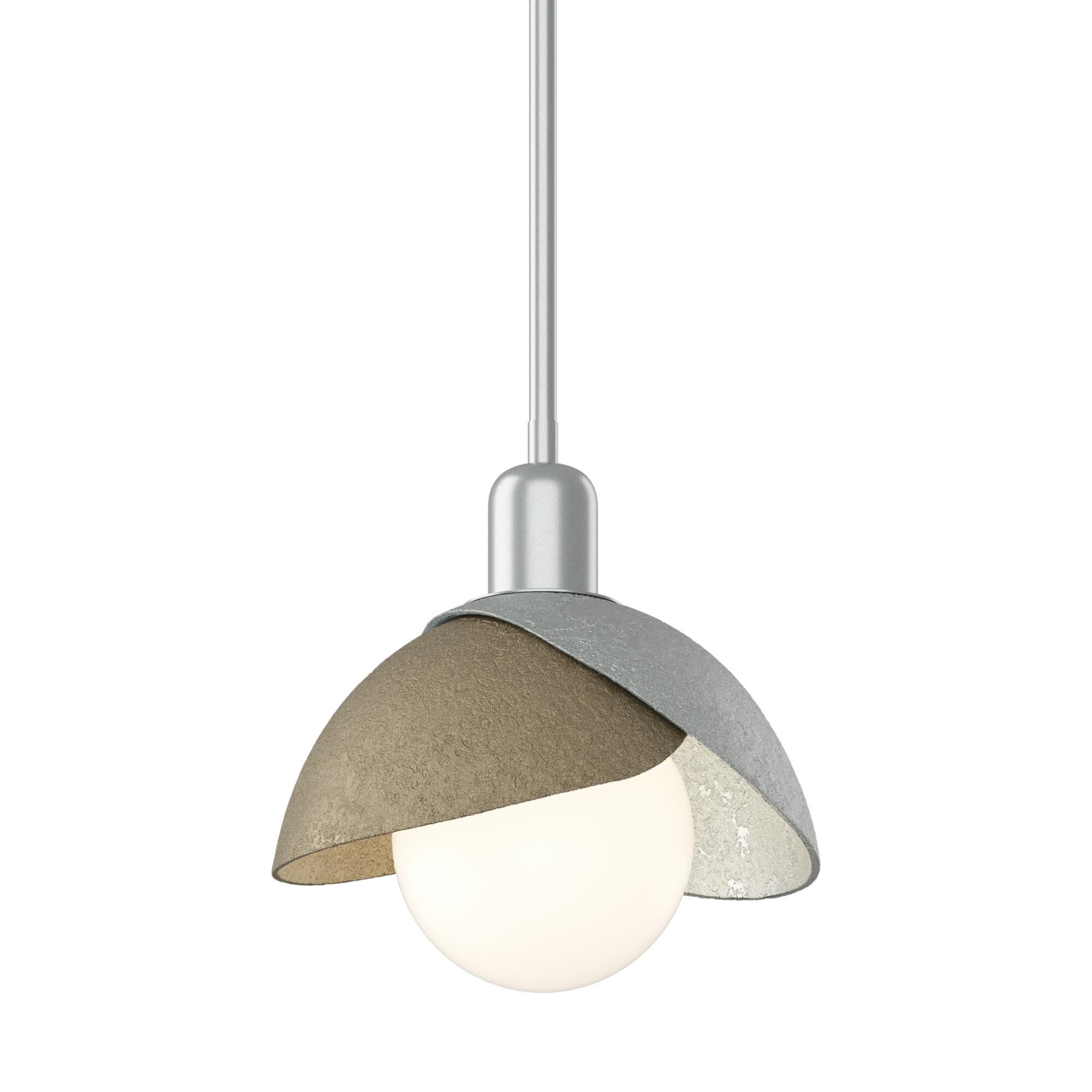Shown in Vintage Platinum finish and White glass and White Glass shade