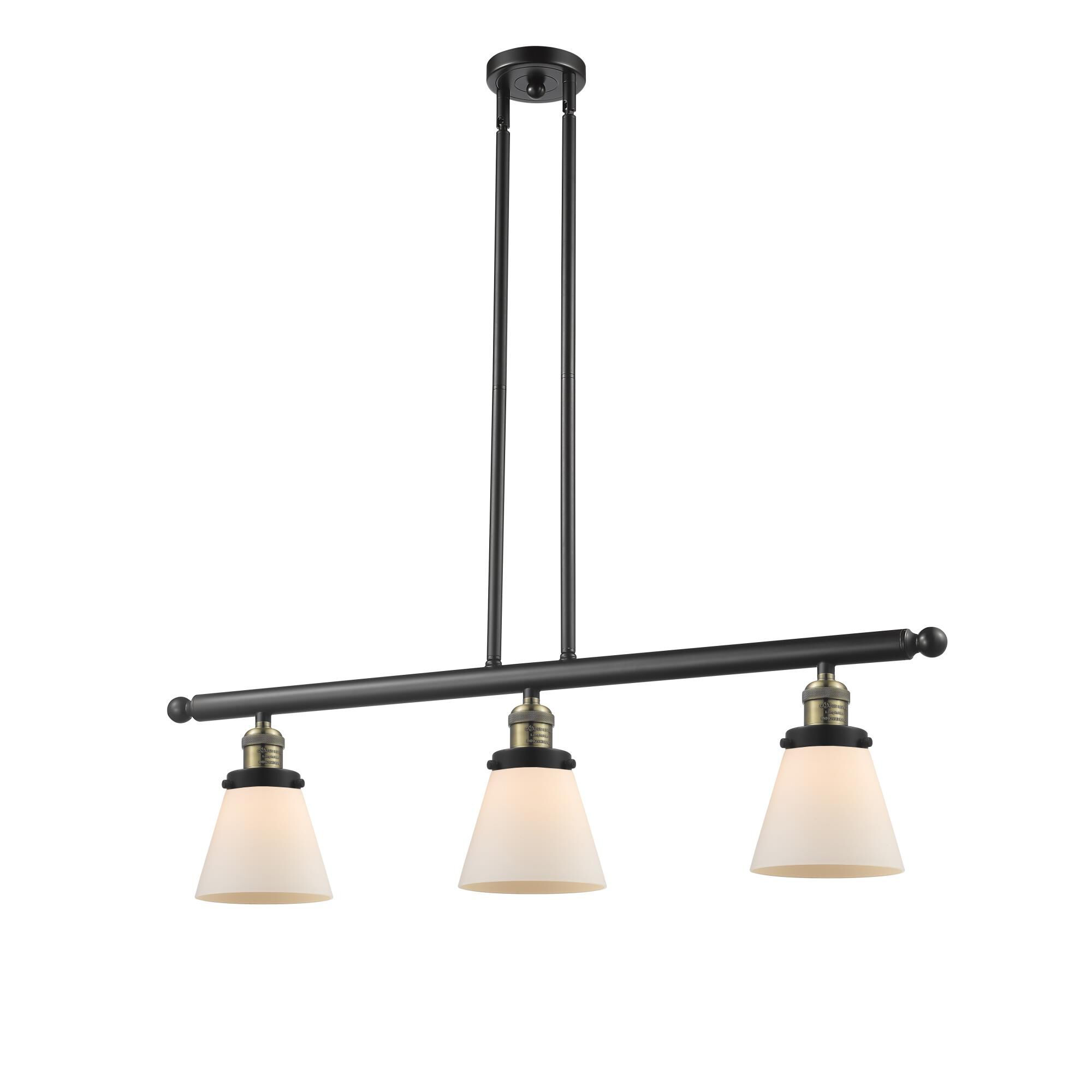 Bruno Marashlian Small Cone 36 Inch 3 Light Linear Suspension Light by Innovations Lighting