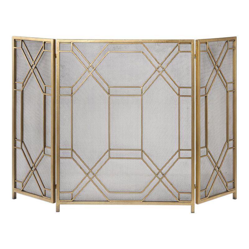 Uttermost Rosen Gold Fireplace Screen Fireplace Screen by Uttermost