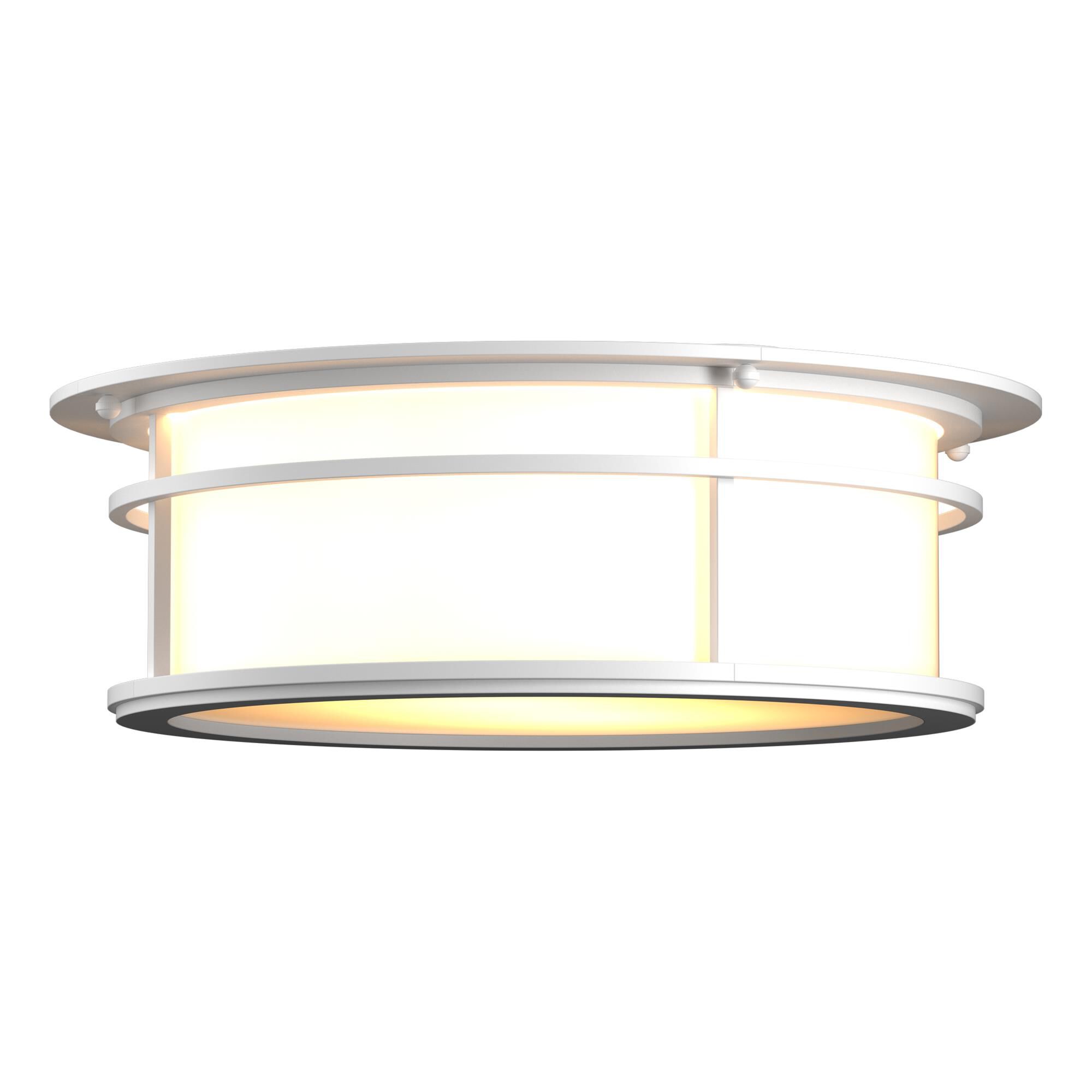 Shown in Coastal White finish and Opal glass