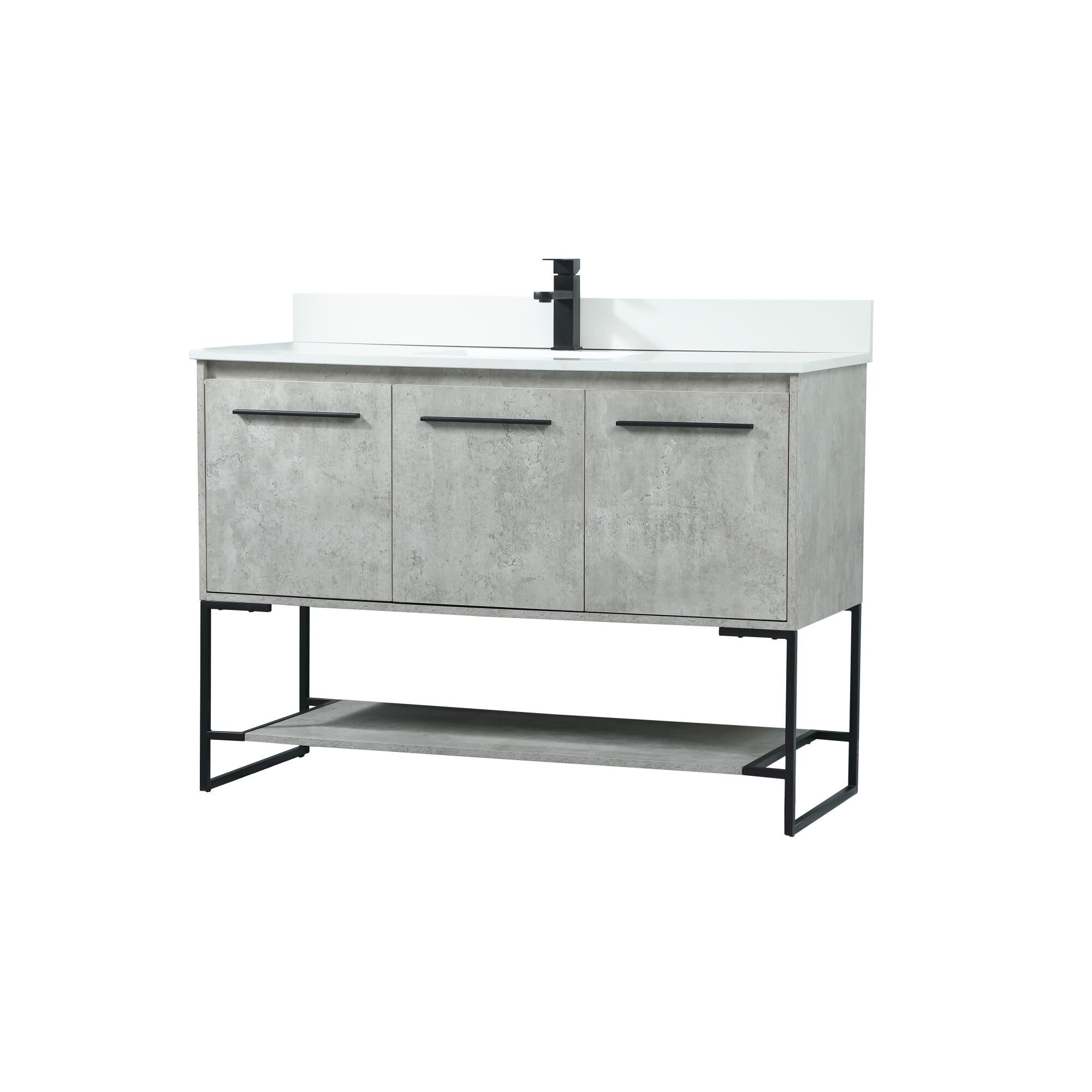 Shown in Concrete Grey finish