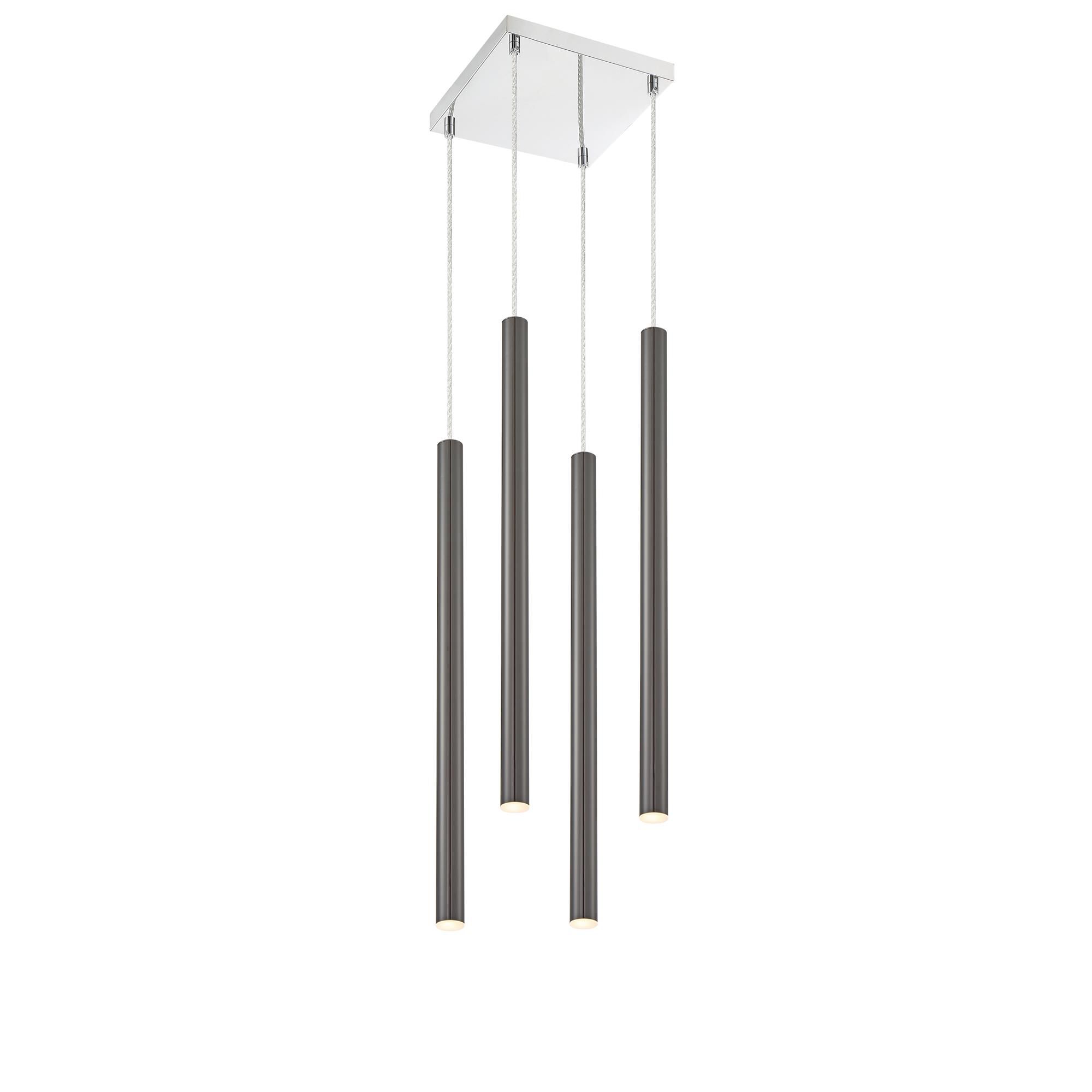 Shown in Chrome finish and Steel glass and Steel shade