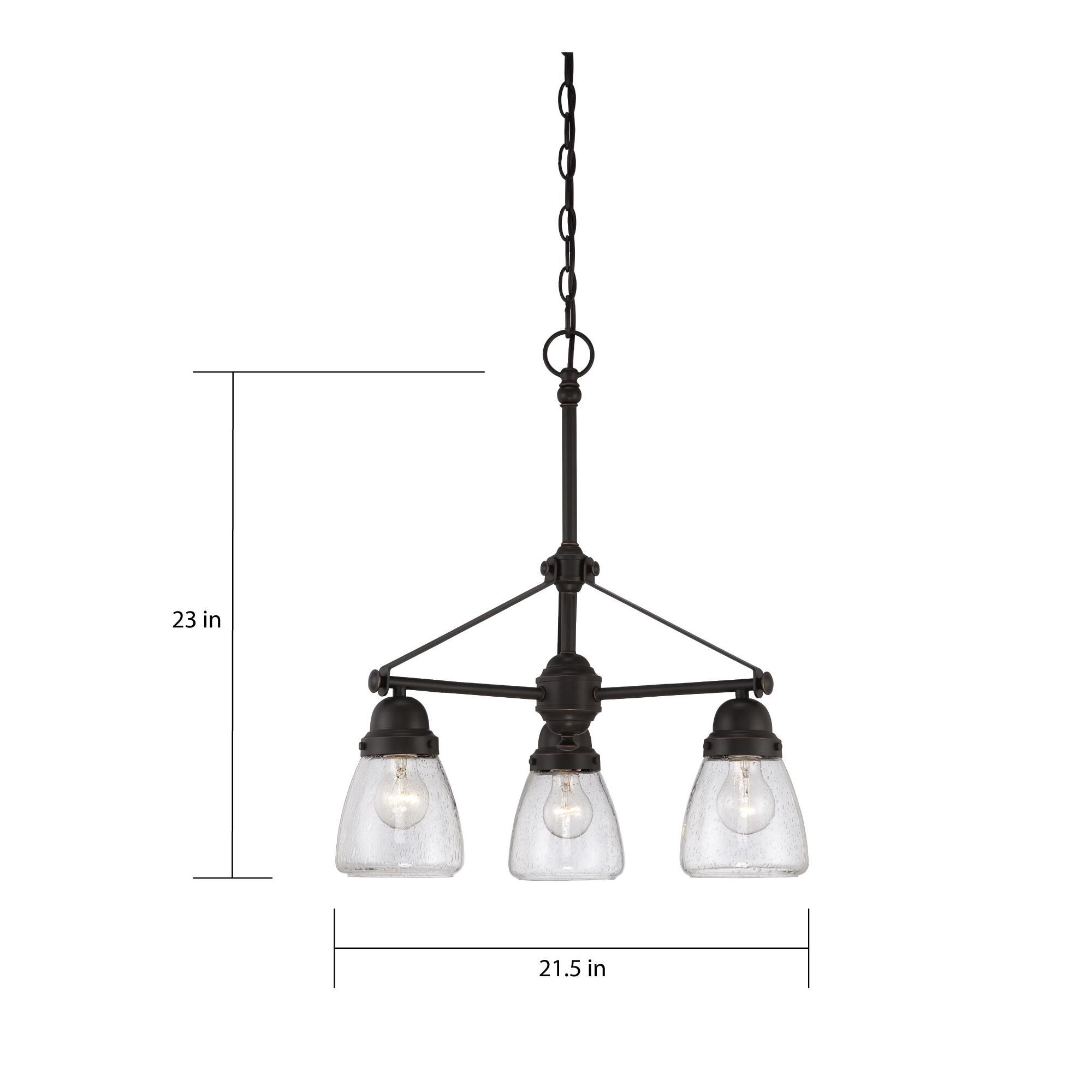 Laurel 21 Inch 3 Light Mini Chandelier by Nuvo Lighting