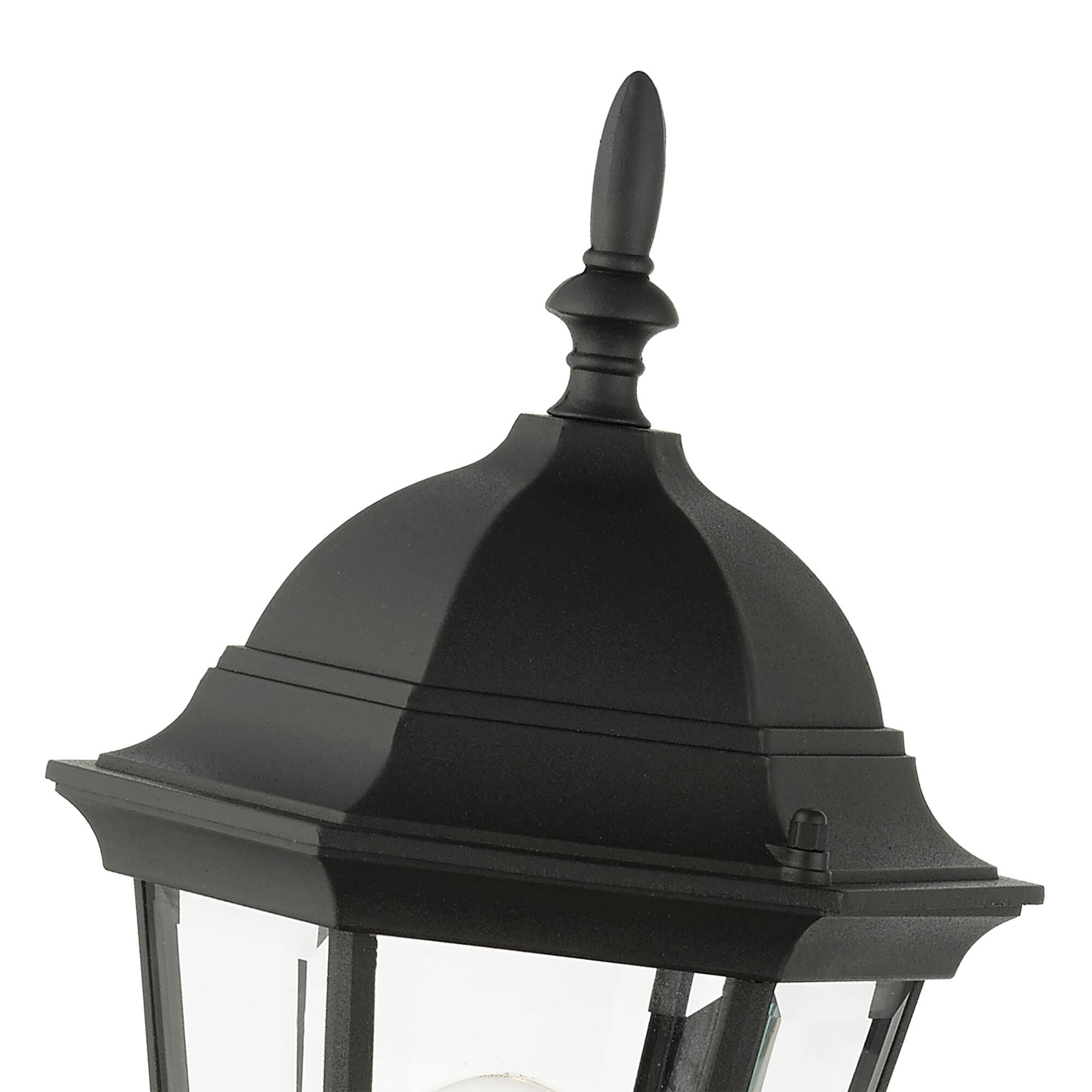 Shown in Textured Black finish and Clear Beveled glass and Clear Beveled Glass shade