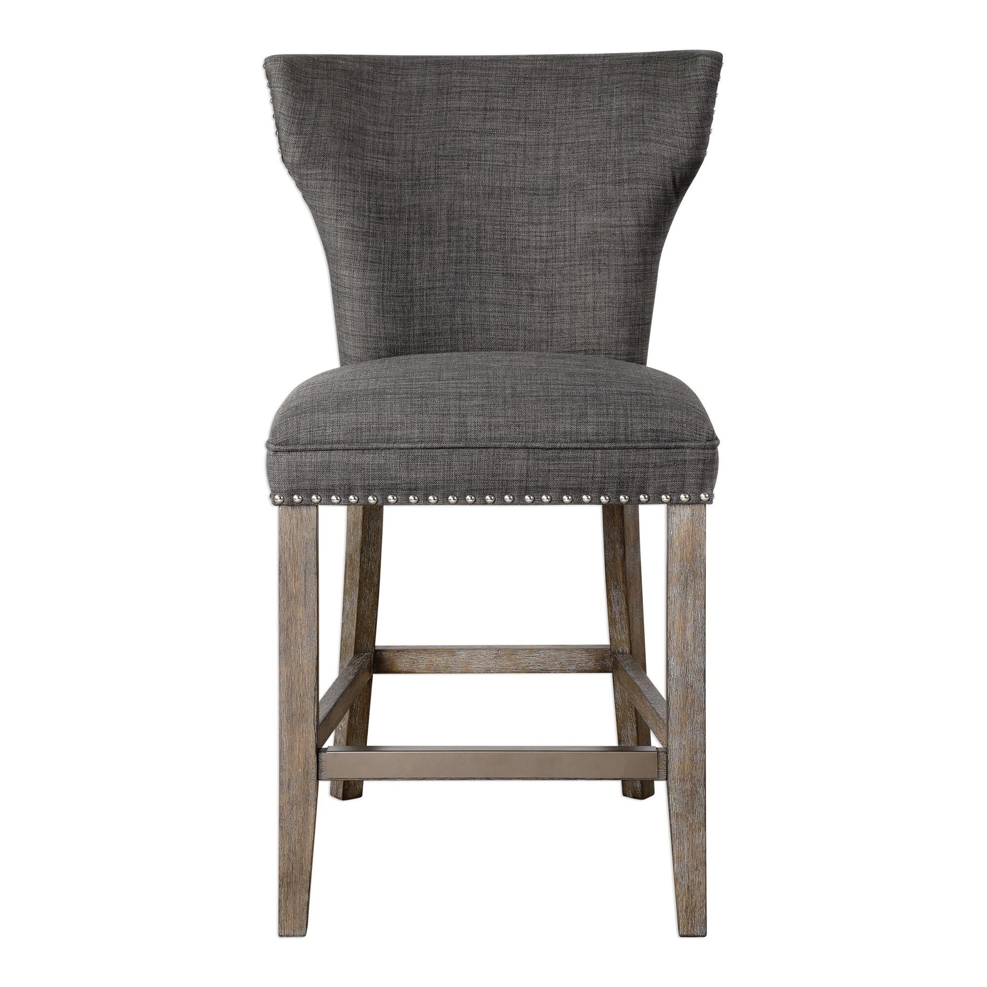 Shown in Charcoal Gray-Polished Nickel-Honey-Gray Wash-Antique Brass finish