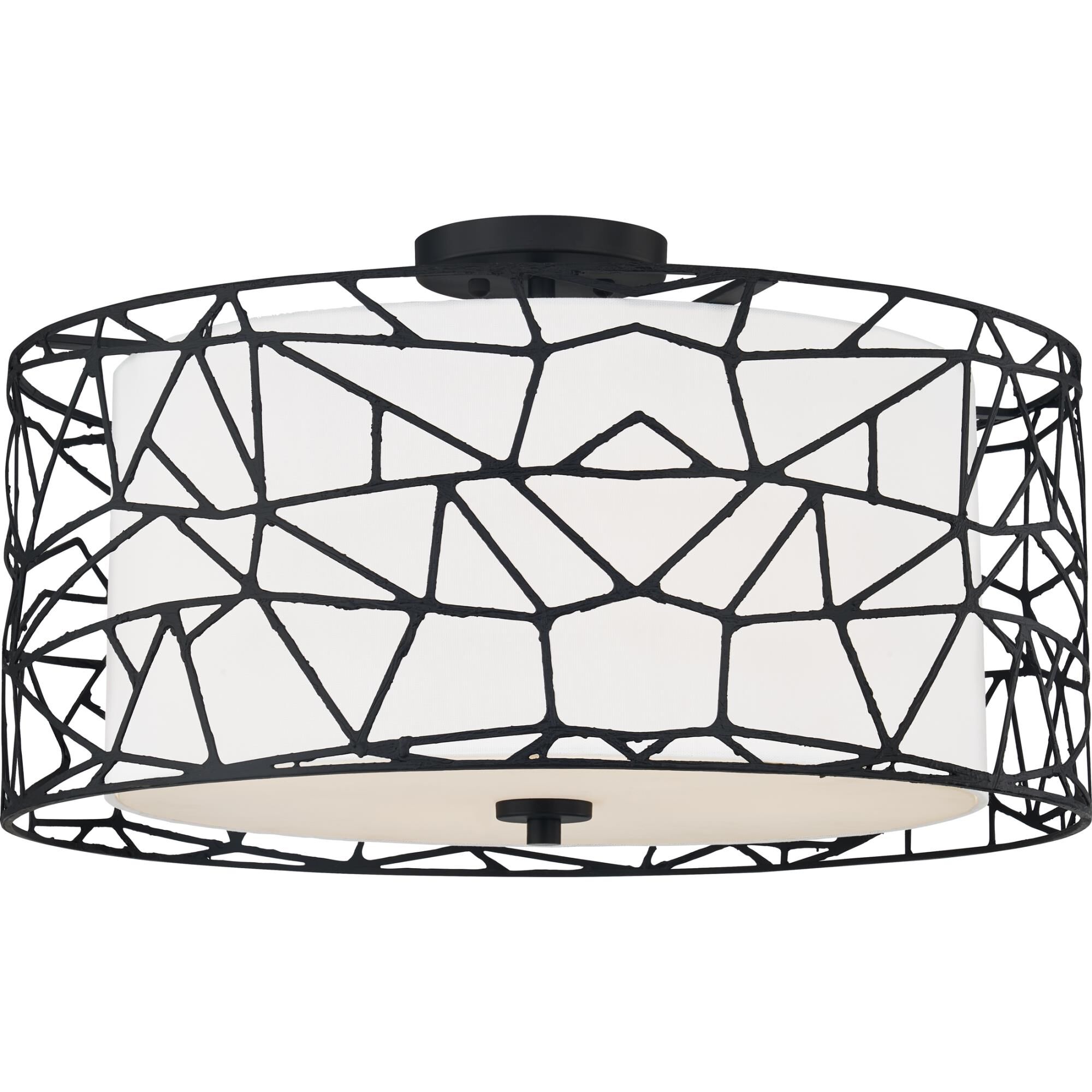 Newcastle 23 Inch 4 Light Semi Flush Mount by Quoizel