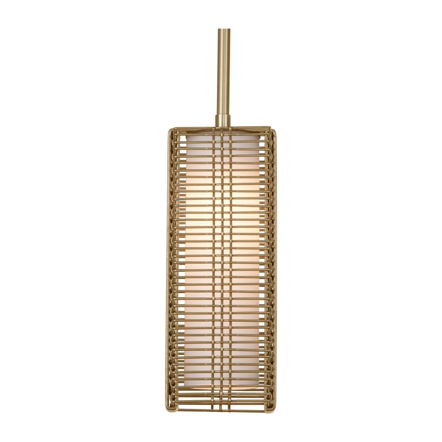 Shown in Gilded Brass finish and Frosted glass