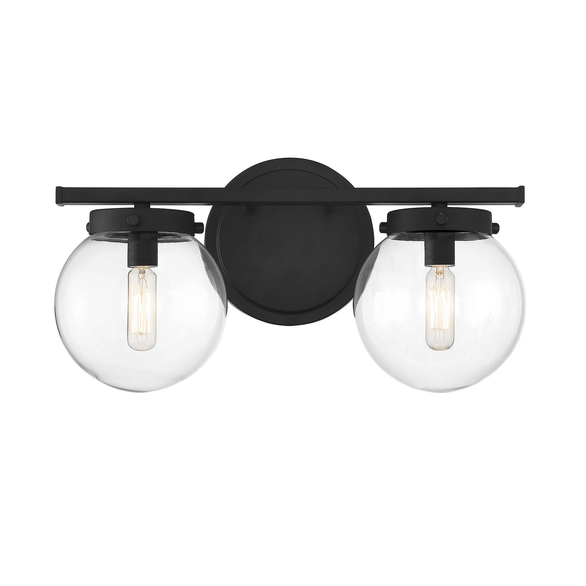 Shown in Matte Black finish and Clear glass