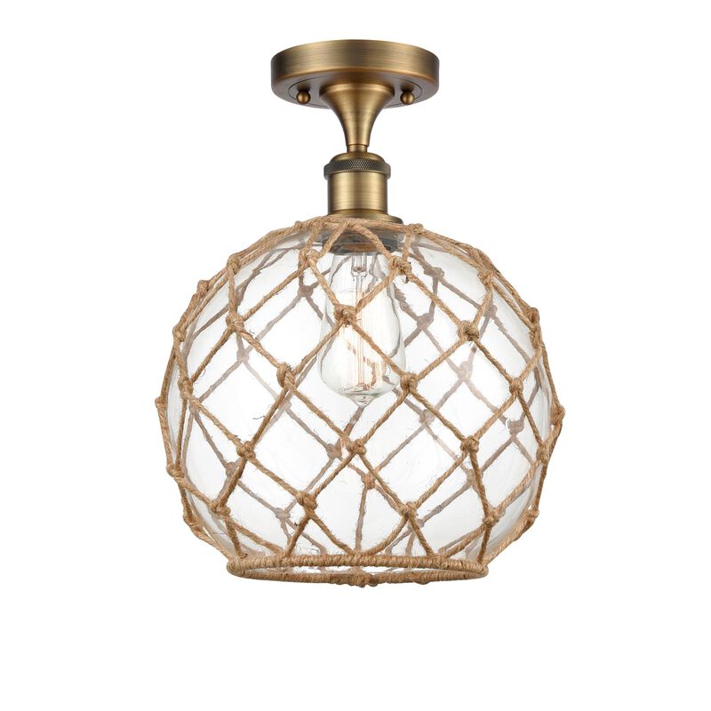 Bruno Marashlian Farmhouse Rope 10 Inch Semi Flush Mount by Innovations Lighting