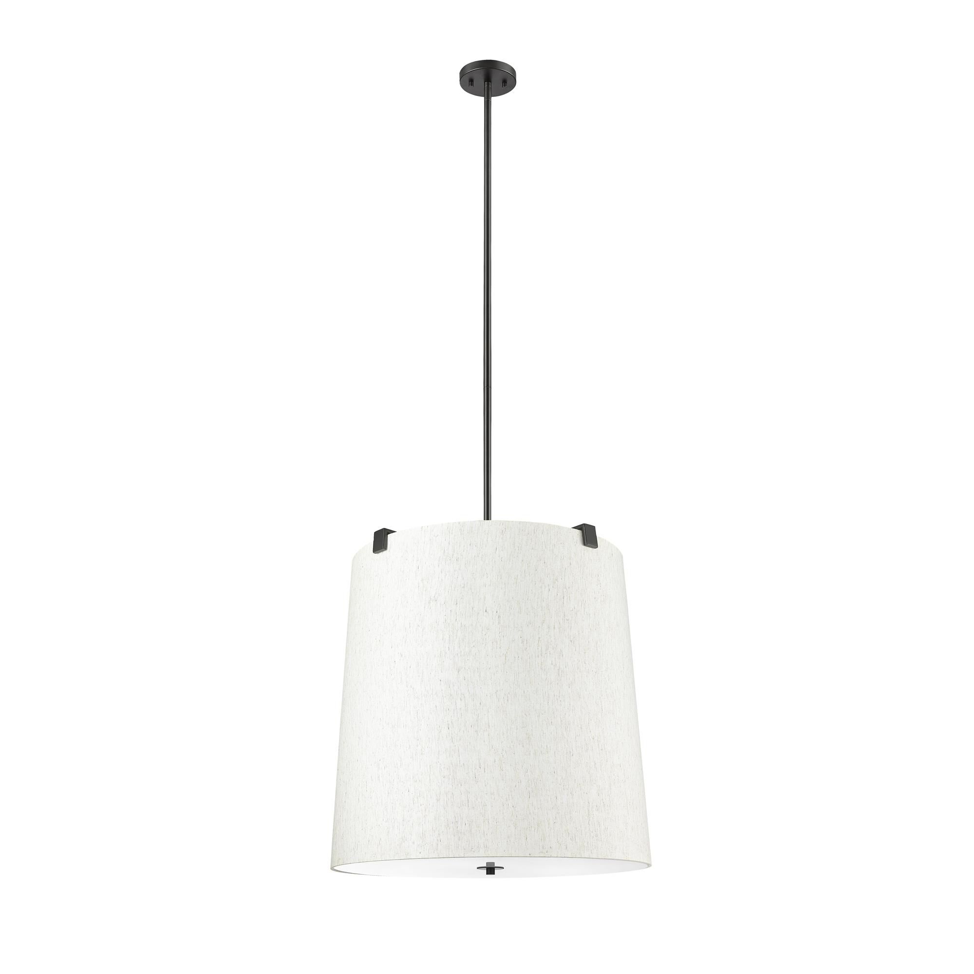 Shown in Matte Black finish and Cream shade