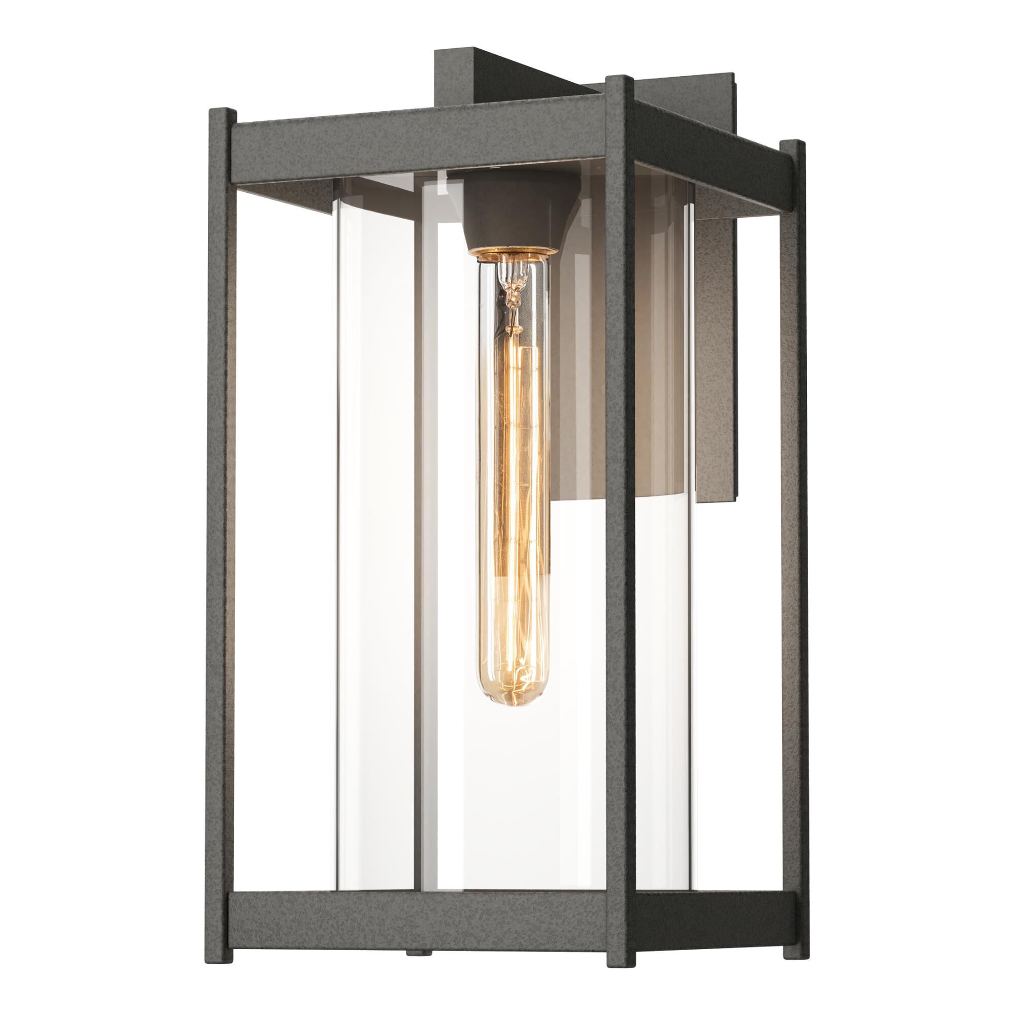 Shown in Coastal Natural Iron finish and Clear glass and Clear Glass shade