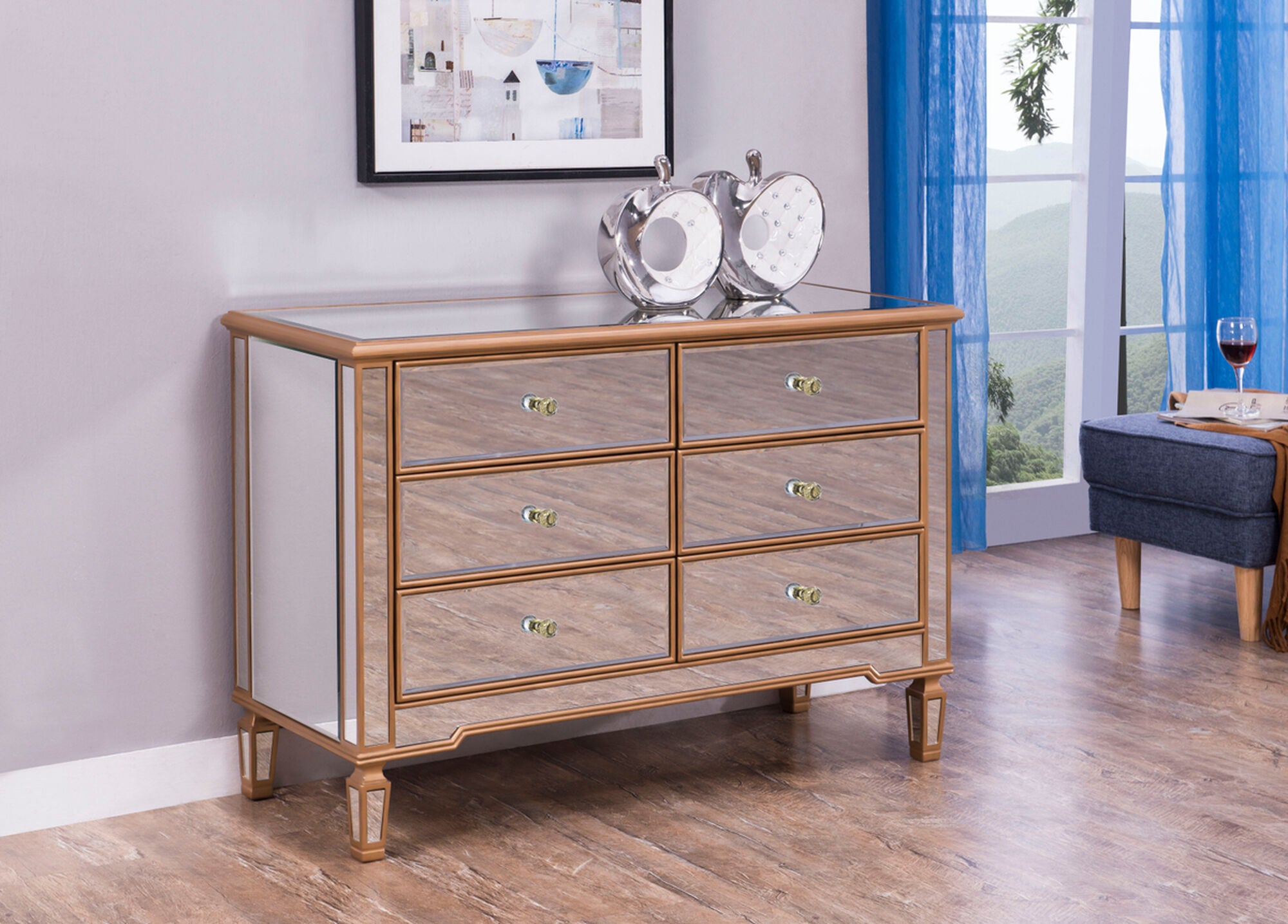 Shown in Hand Rubbed Antique Gold finish