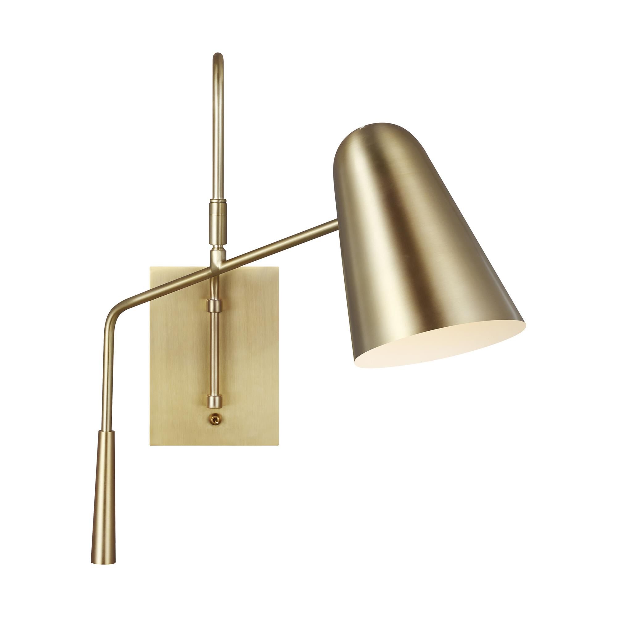 Shown in Burnished Brass - Burnished Brass finish and Burnished Brasssteel shade