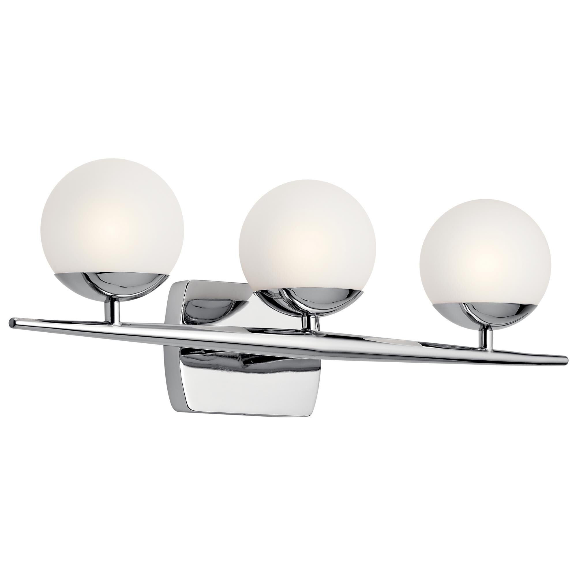 Shown in Chrome finish and Satin Etched Cased Opal glass