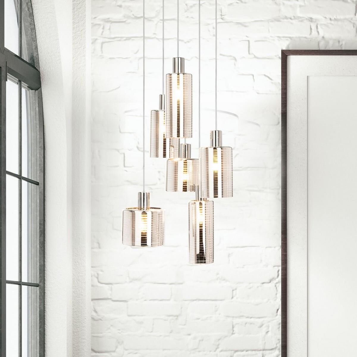Narin 19 Inch 6 Light LED Multi Light Pendant by Safavieh