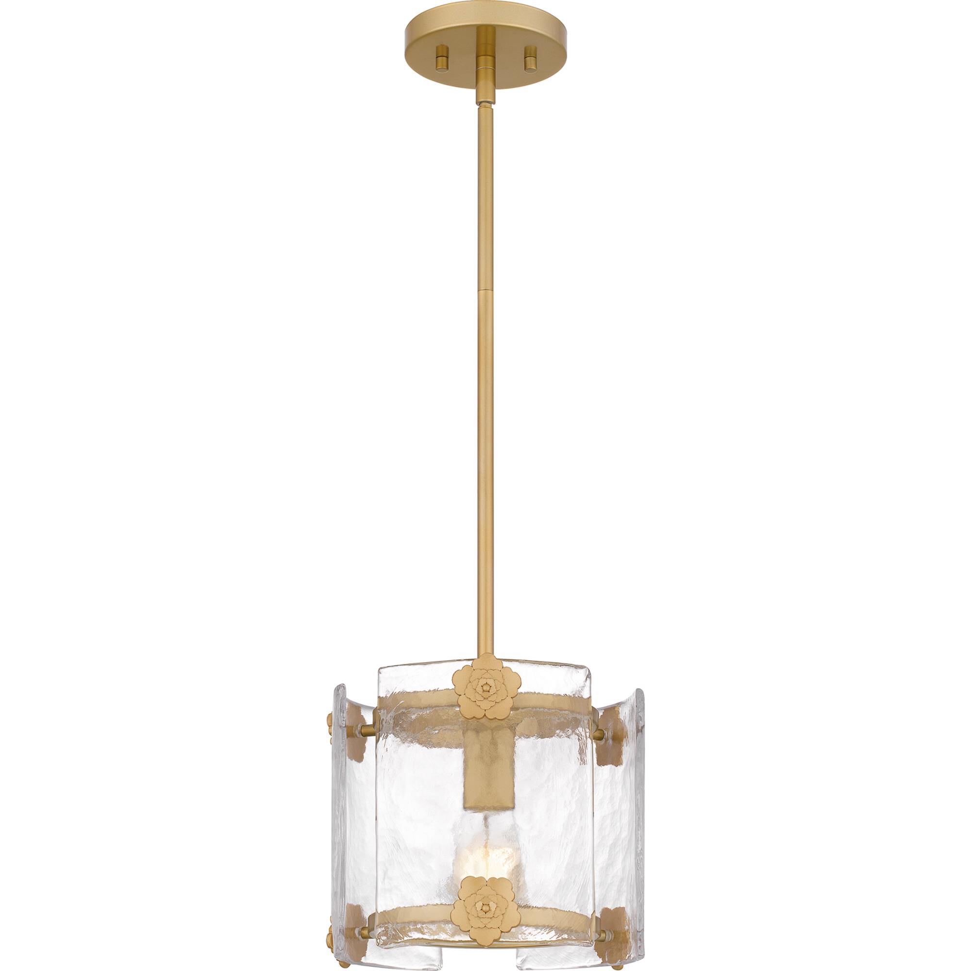 Shown in Light Gold finish and Clear Textured glass and Clear Textured Glass shade