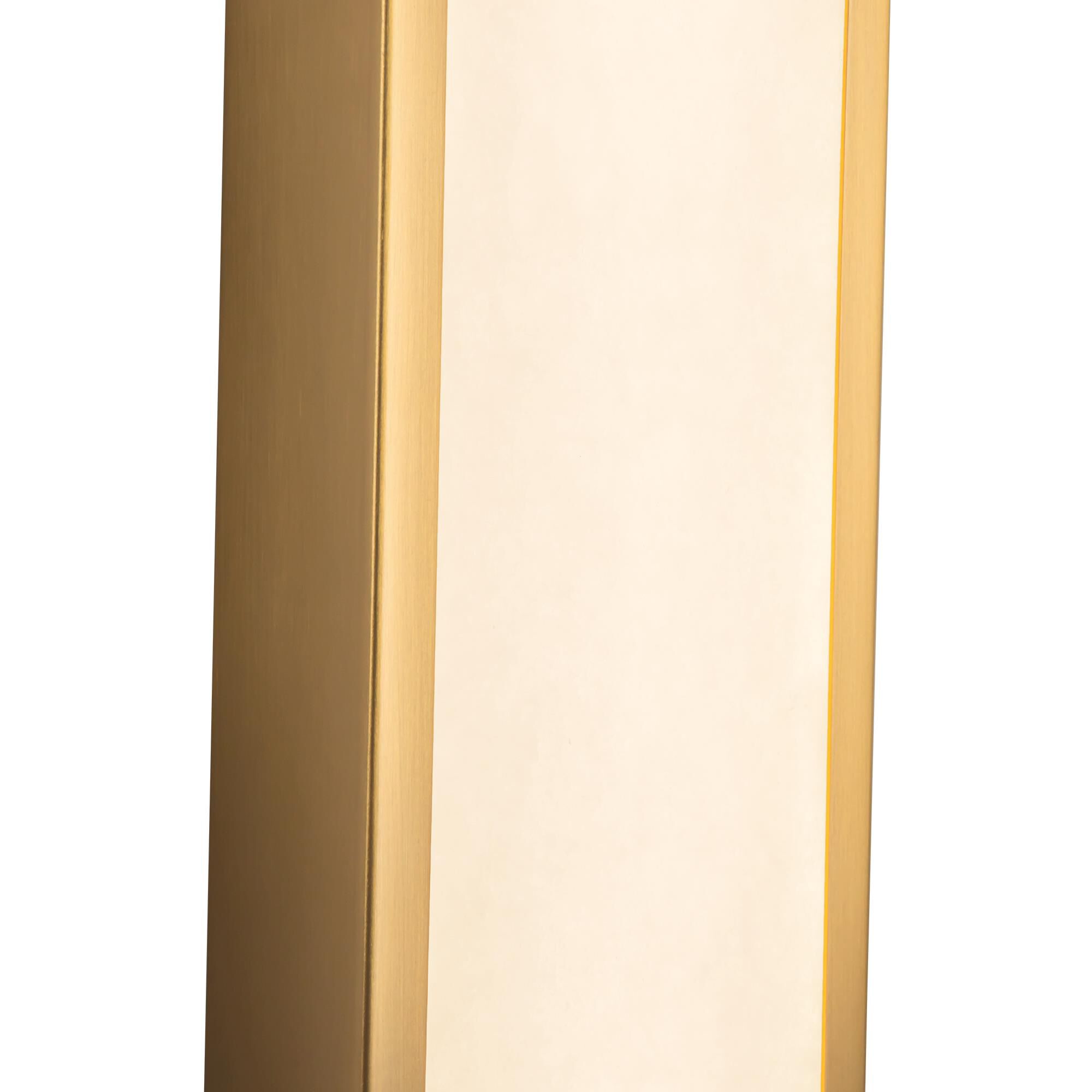 Shown in Brushed Gold finish and Alabaster glass