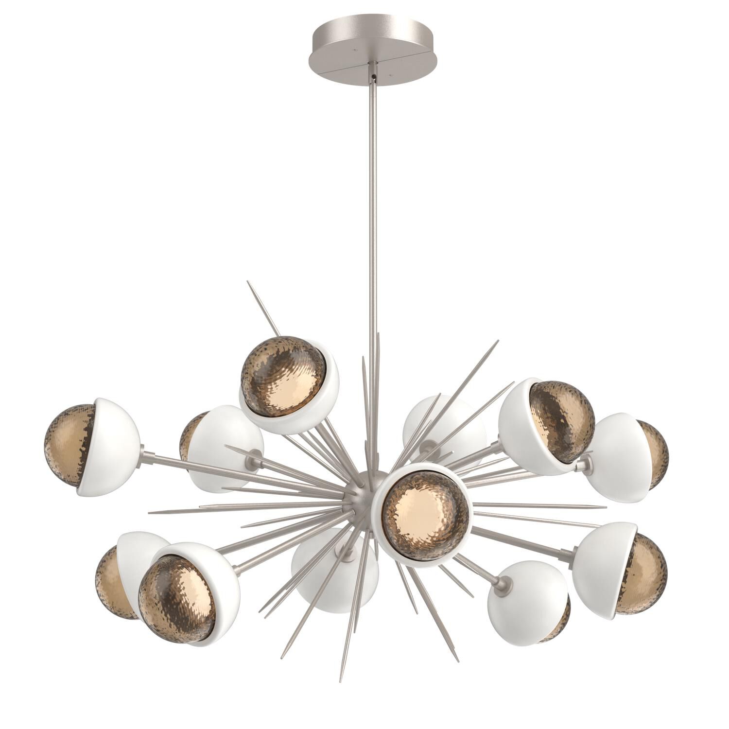 Shown in Beige Silver finish and Bronze glass and Salt White accent