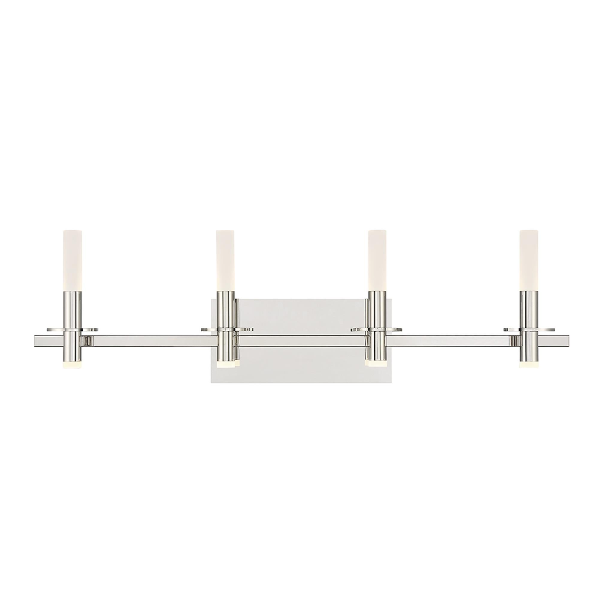 Shown in Polished Nickel finish and Frosted White Acrylic glass