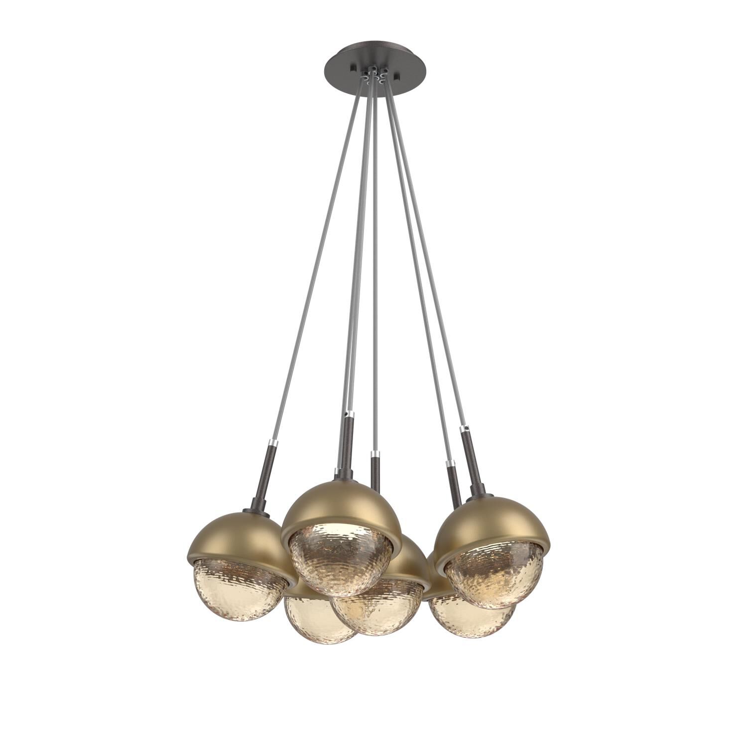 Levi Wilson Cabochon 19 Inch Multi Pendant Light by Hammerton Studio
