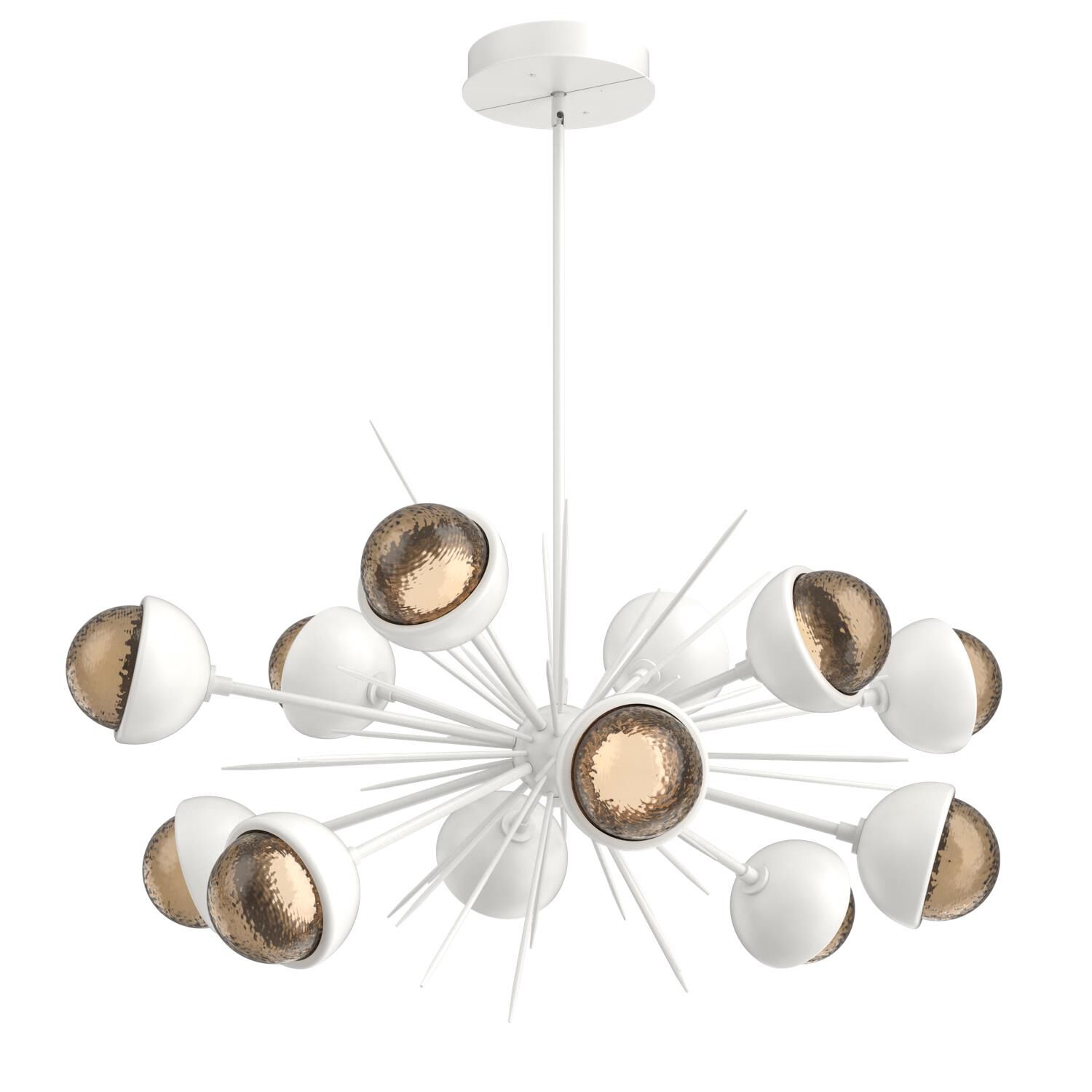 Shown in Salt White finish and Bronze glass and Metal Shade Matching Finish accent