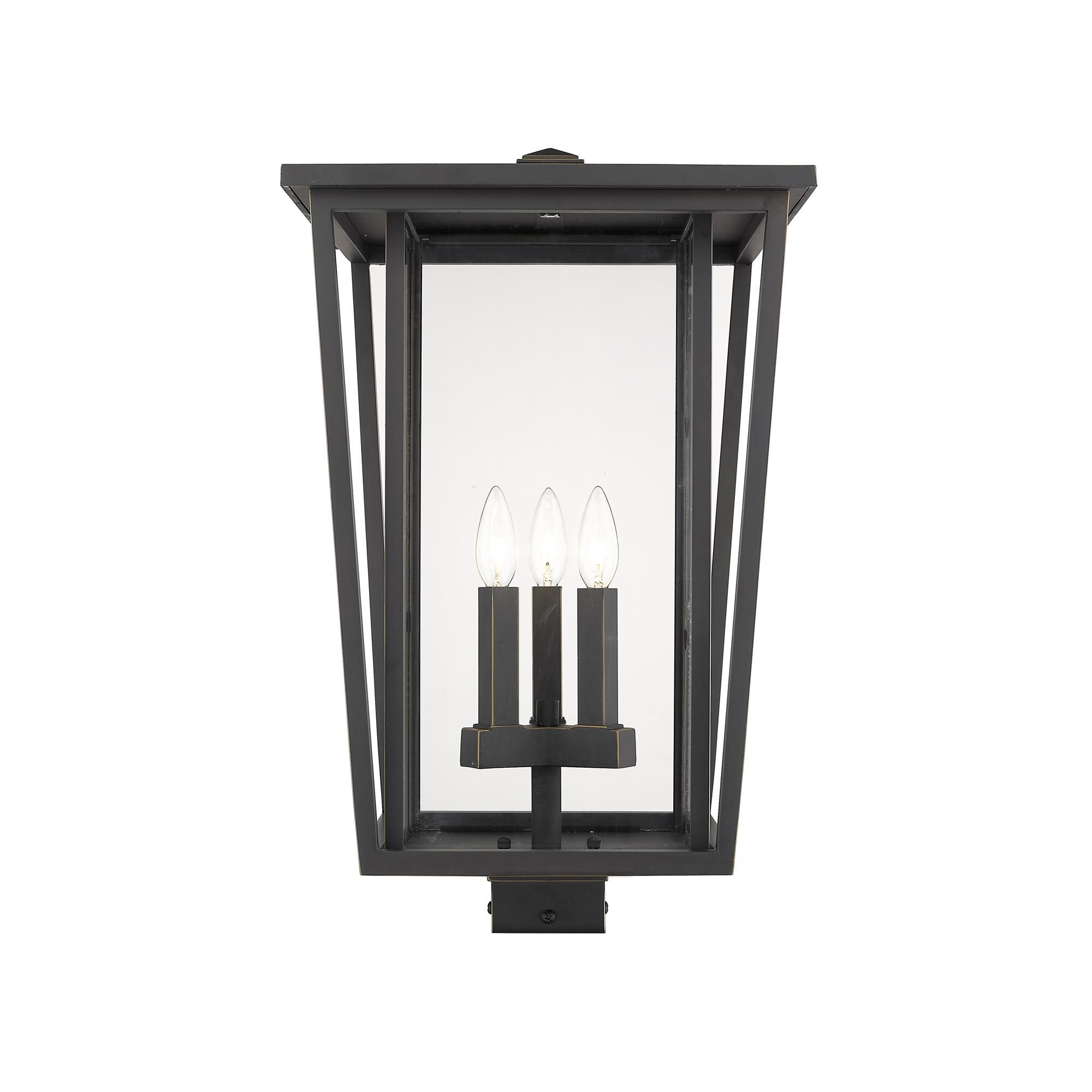 Shown in Oil Rubbed Bronze finish and Glass shade