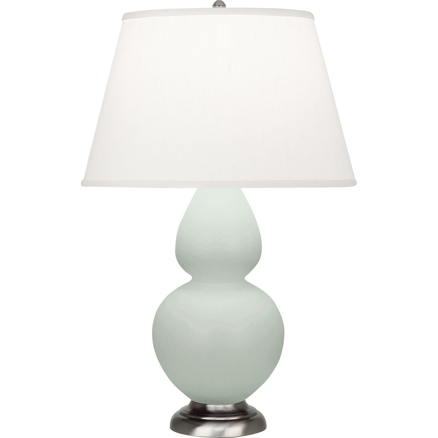 Shown in Matte Celadon finish and Pearl shade and Antique Silver accent