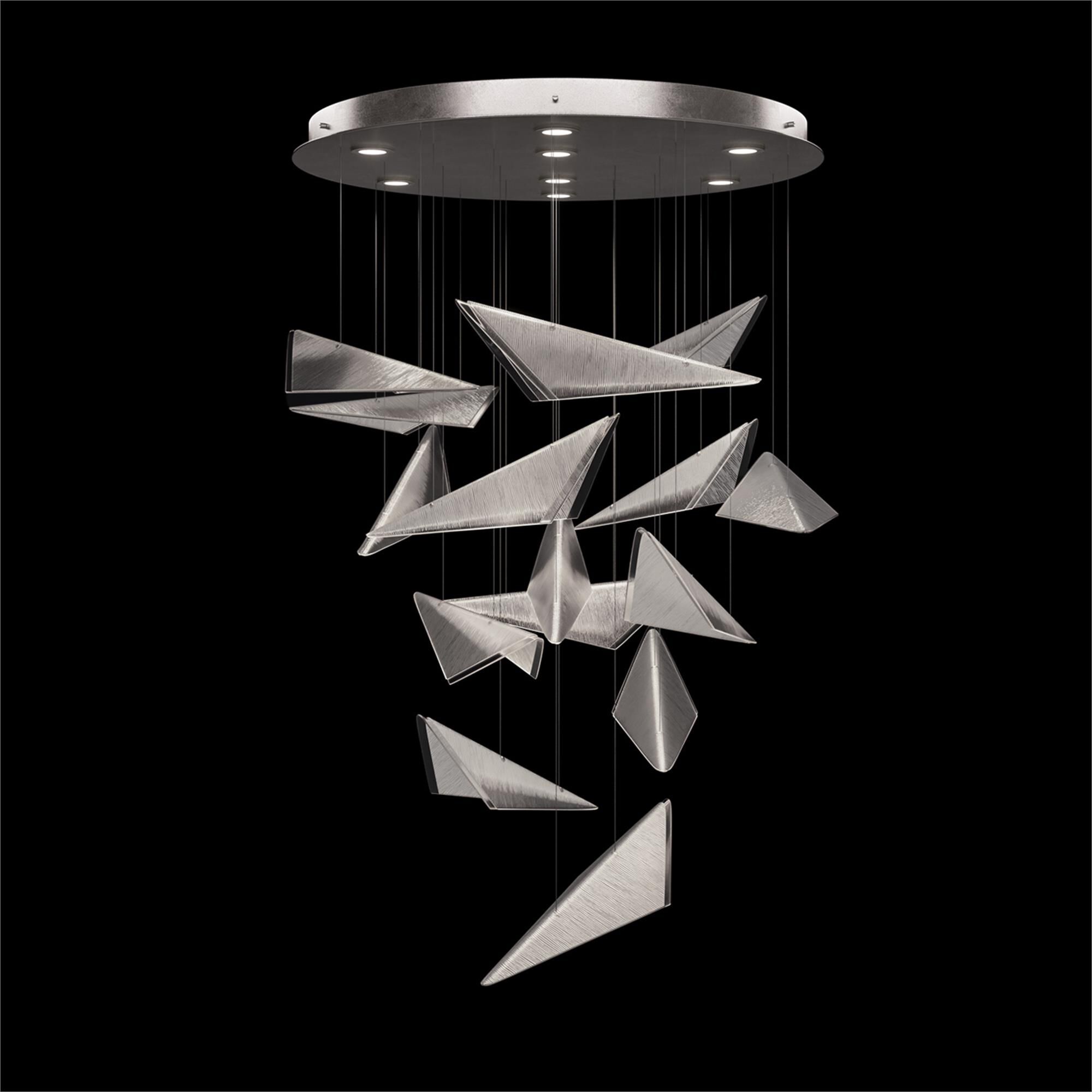 Shown in Silver finish and Clear Linear glass