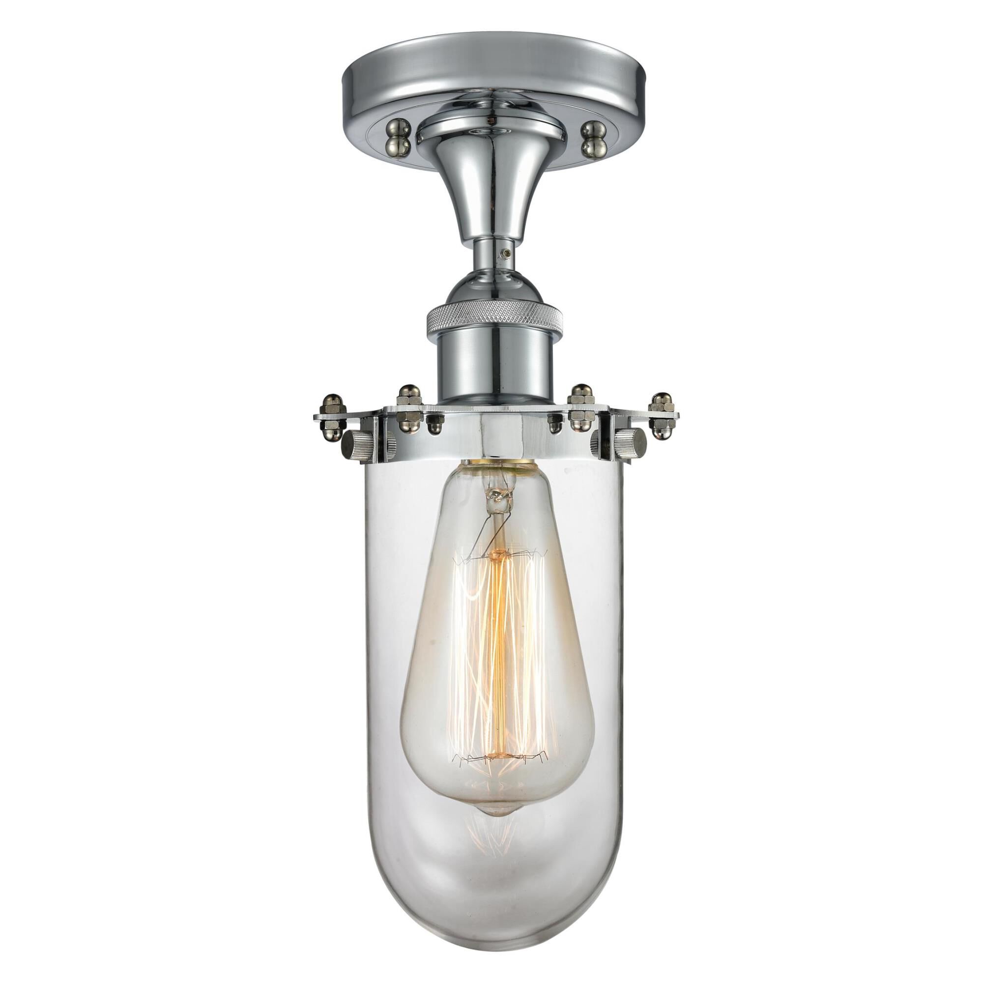 Shown in Polished Chrome finish and Clear glass