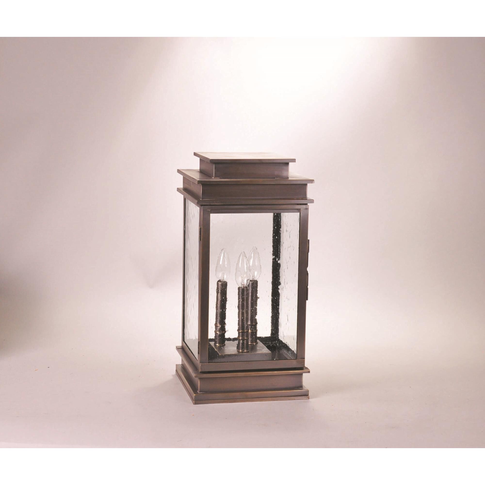 Empire 18 Inch Tall 3 Light Outdoor Pier Lamp by Northeast Lantern