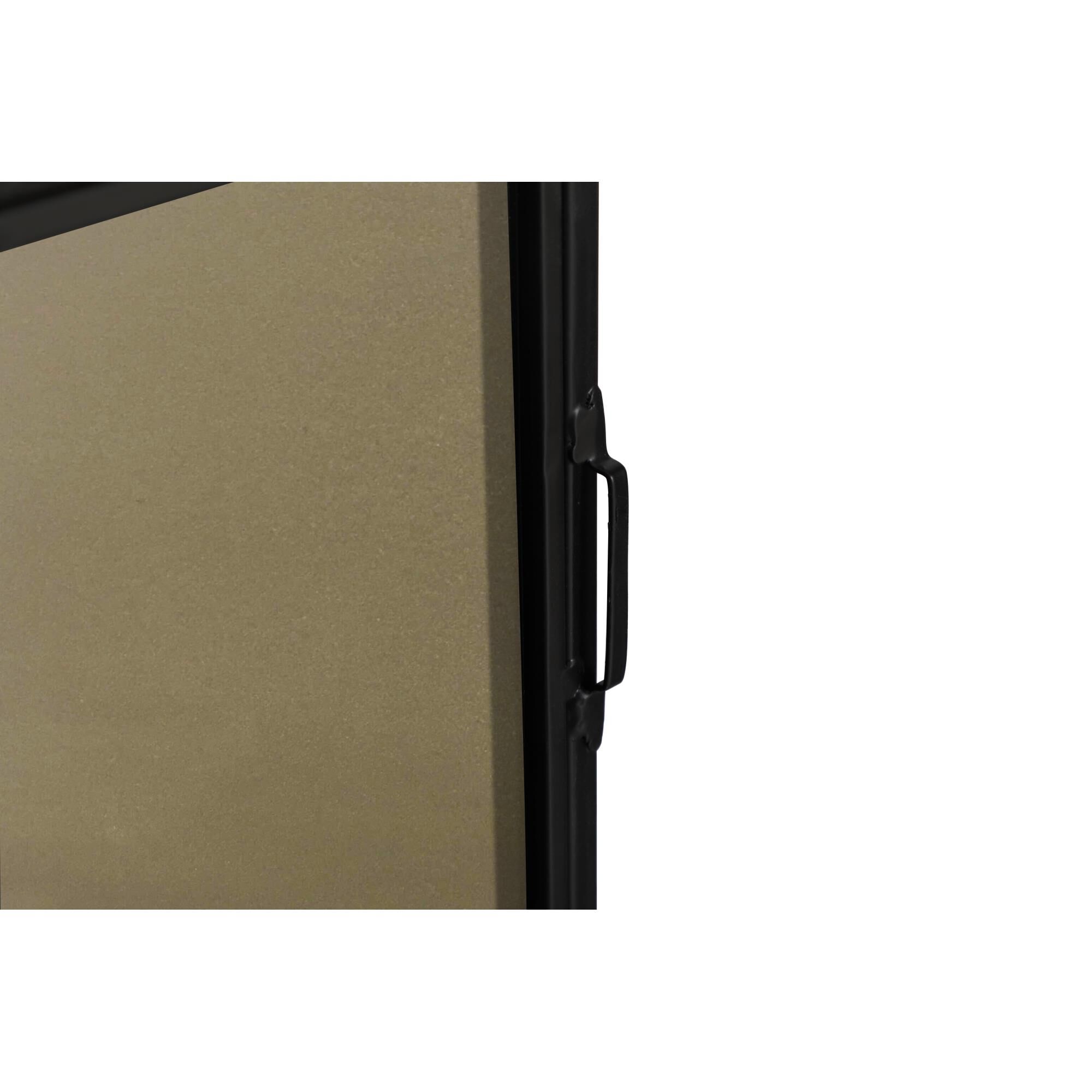 Shown in Black finish and Clear Mirror Beveled glass