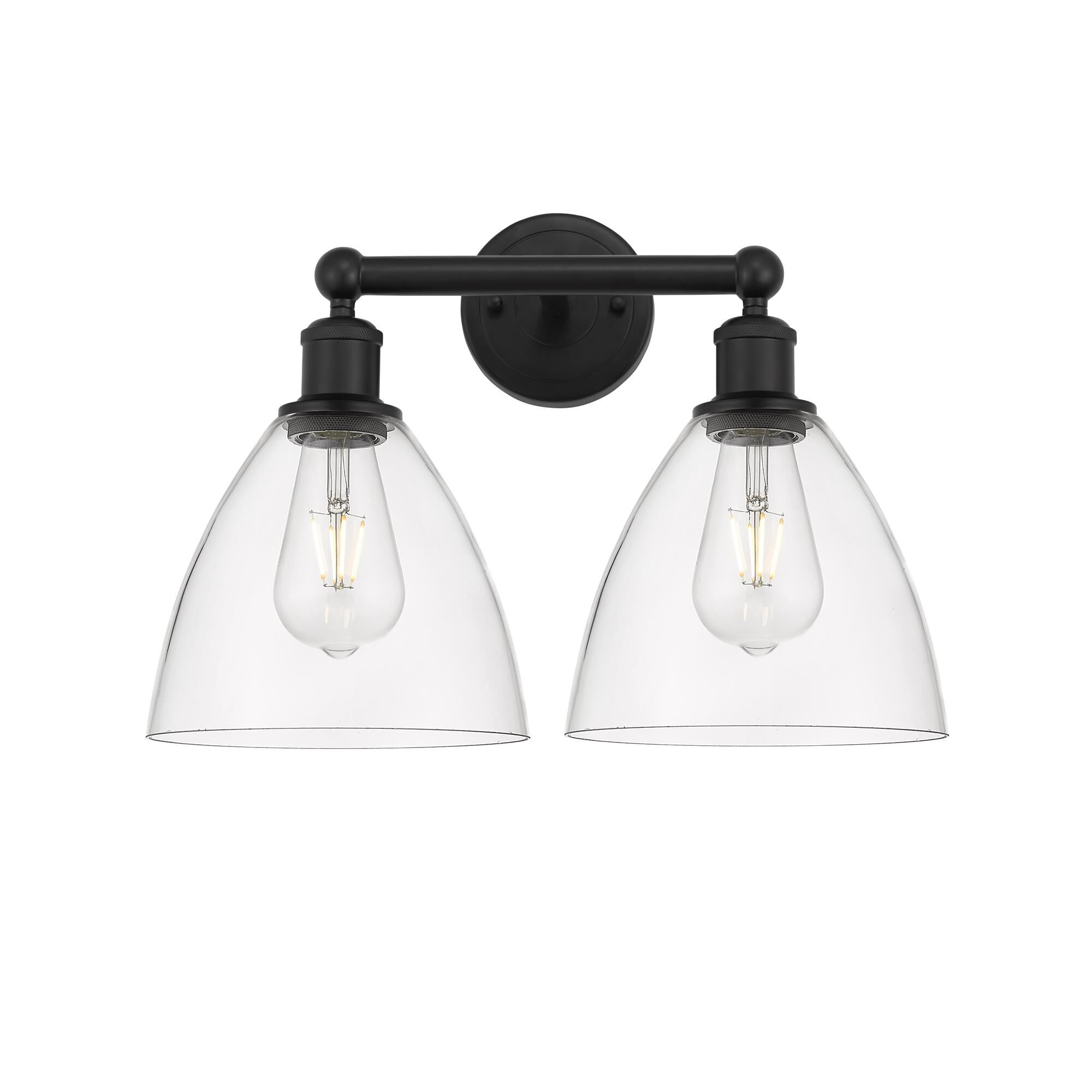 Shown in Matte Black, Clear finish and Clear glass and Clear Glass shade