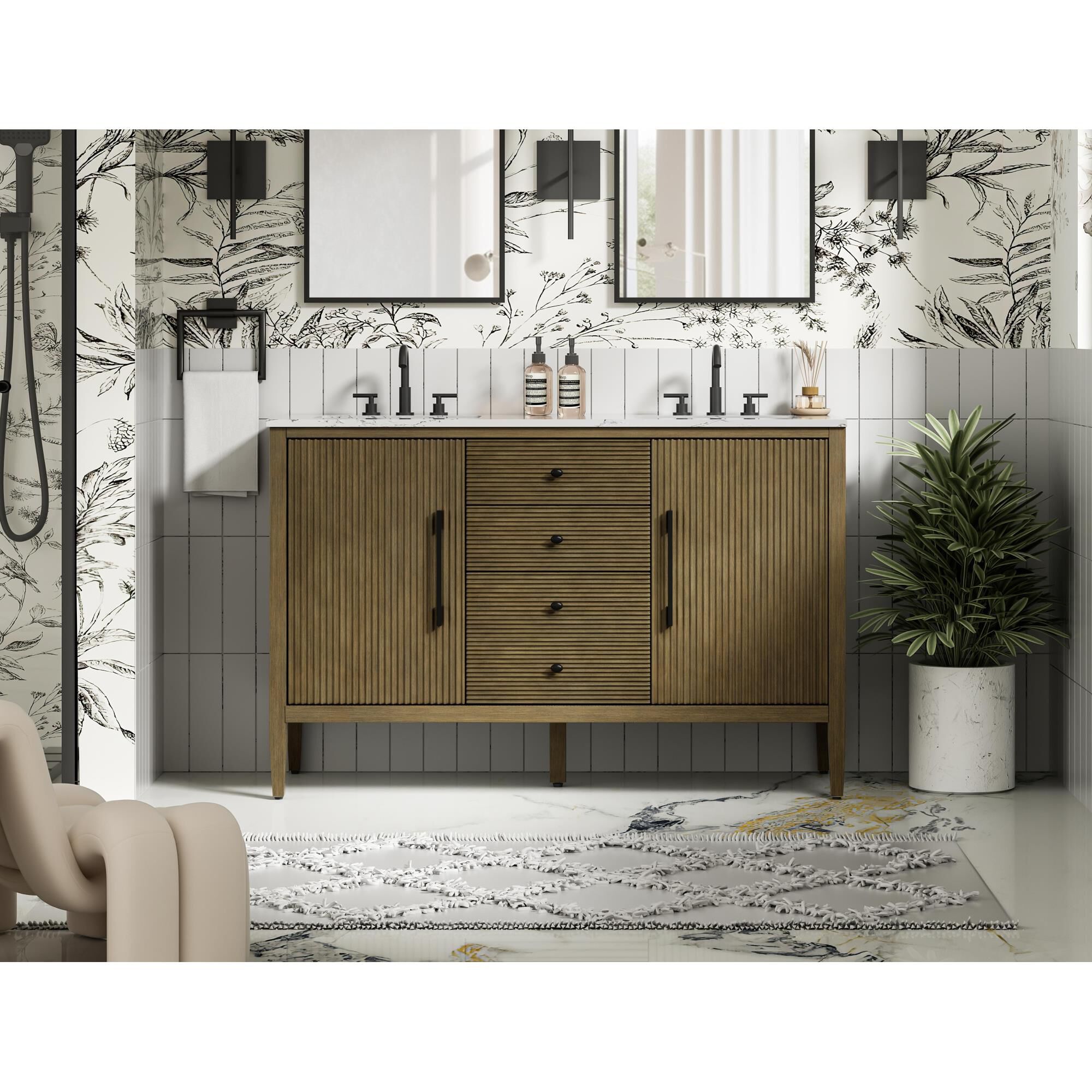 Shown in Hazel Oak finish