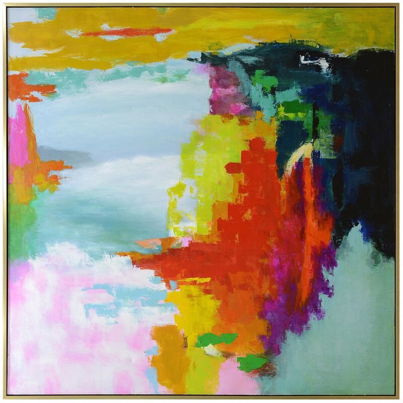 Vivid 74 Inch Painting by Harp and Finial