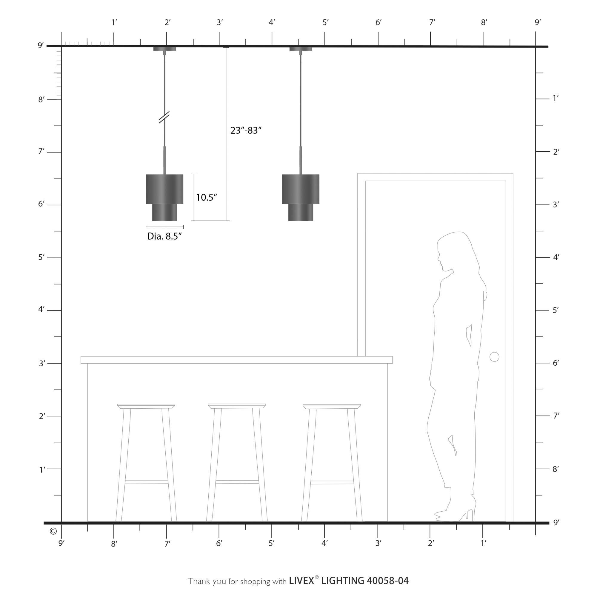 Shown in Black finish and Black Steel with Shiny White Inside shade