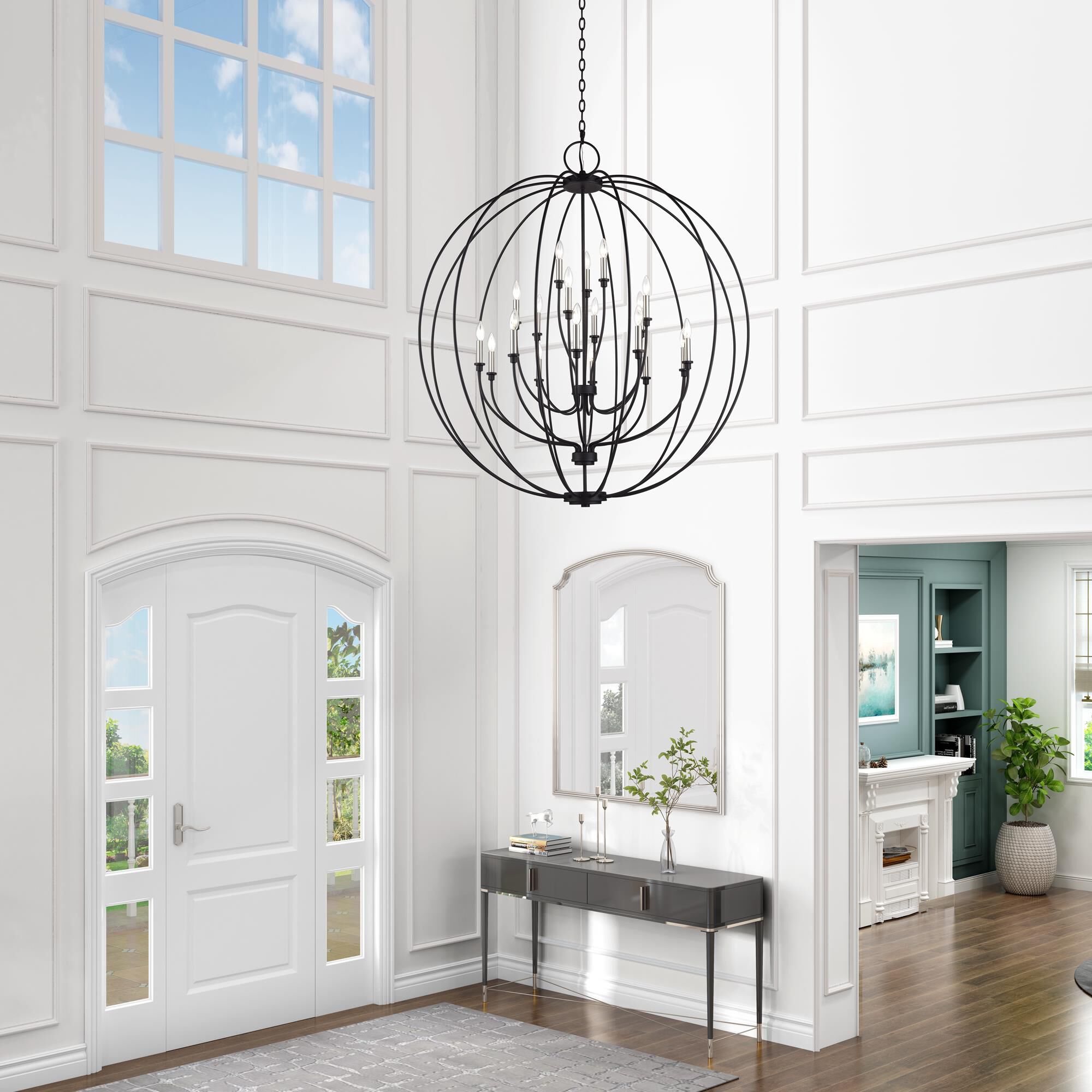 Shown in Black with Brushed Nickel Accents finish