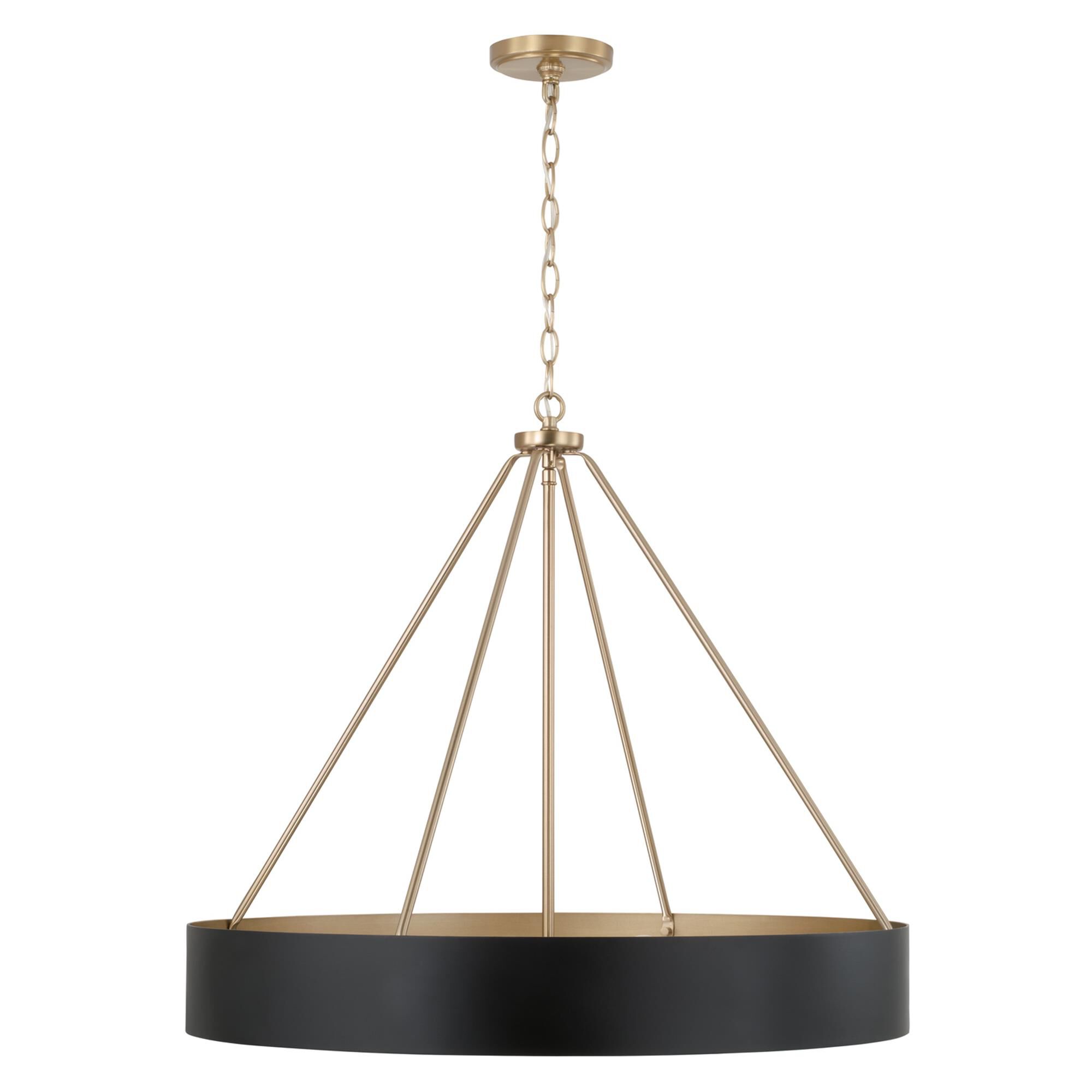 Shown in Matte Brass and Black finish
