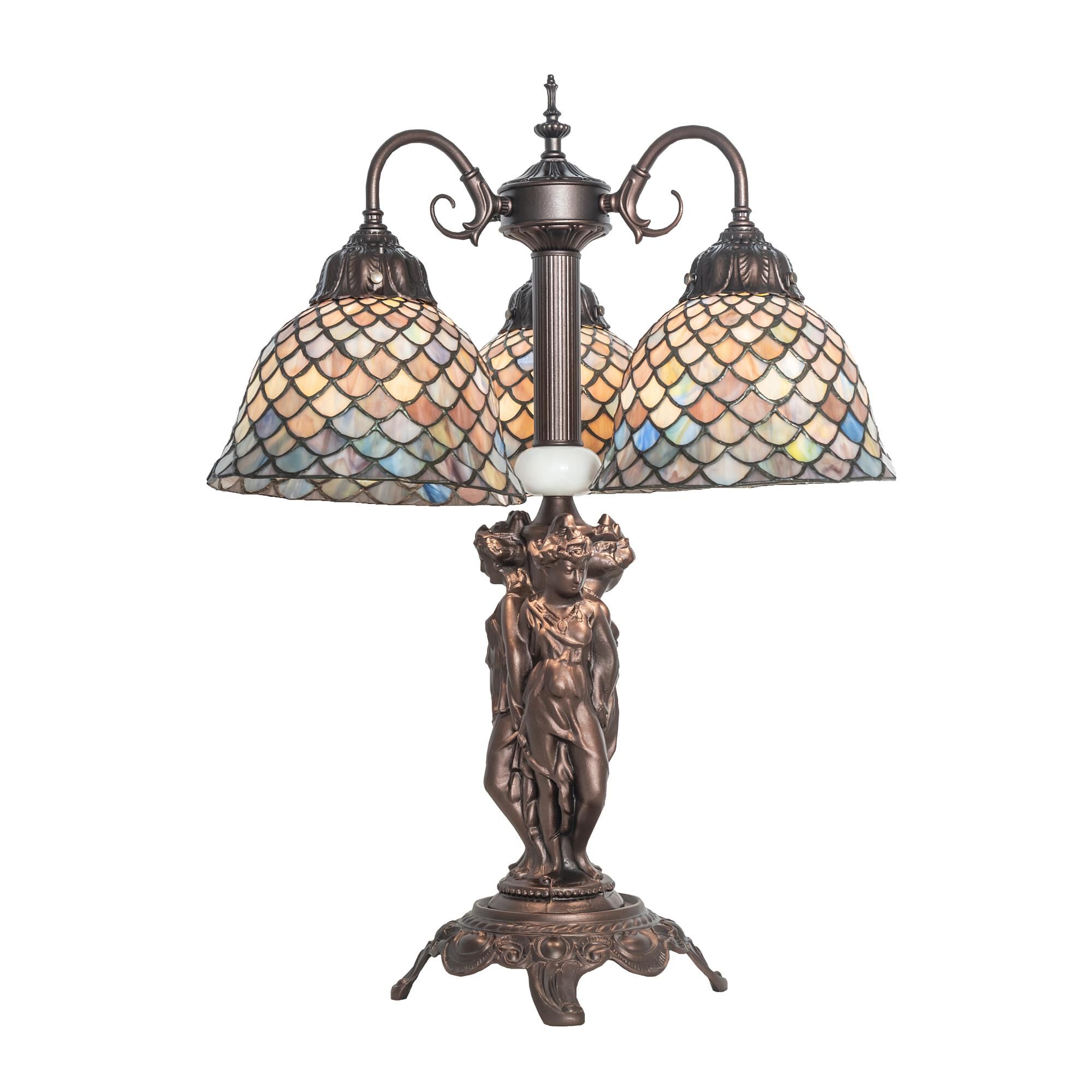Tiffany Fishscale 23 Inch Table Lamp by Meyda Lighting