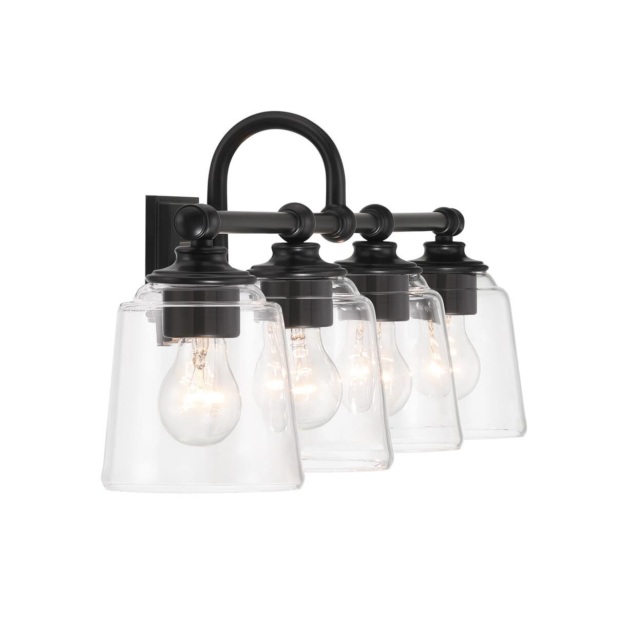 Shown in Coal finish and Clear glass