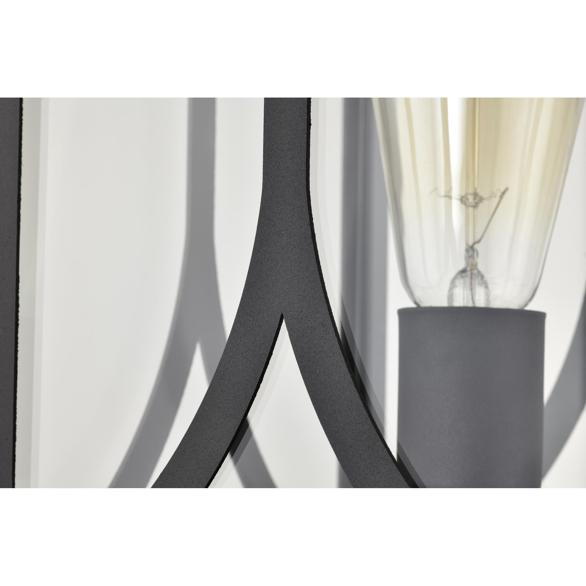 Shown in Matte Black finish and Clear glass