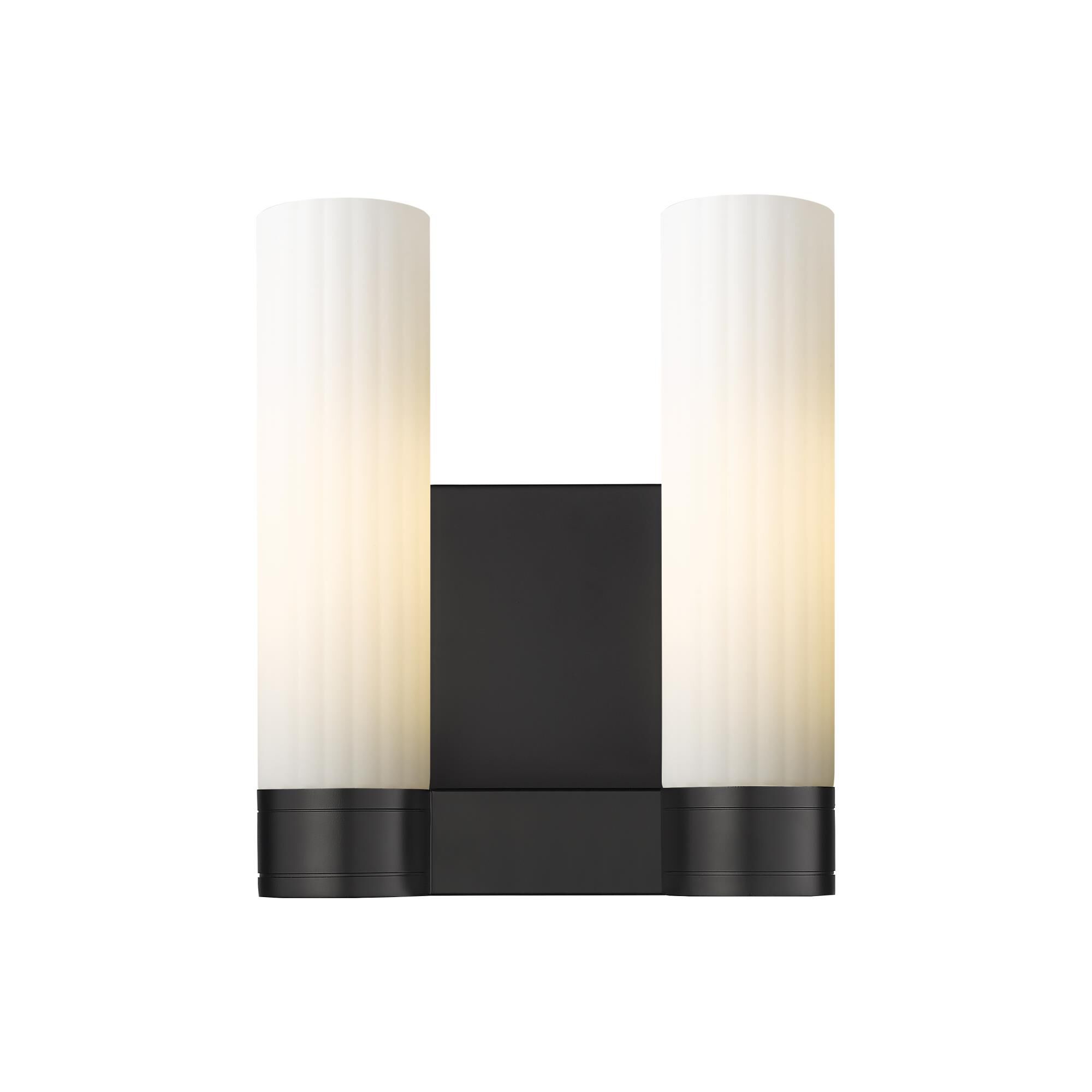 Shown in Matte Black finish and Matte White glass and Matte White Glass shade