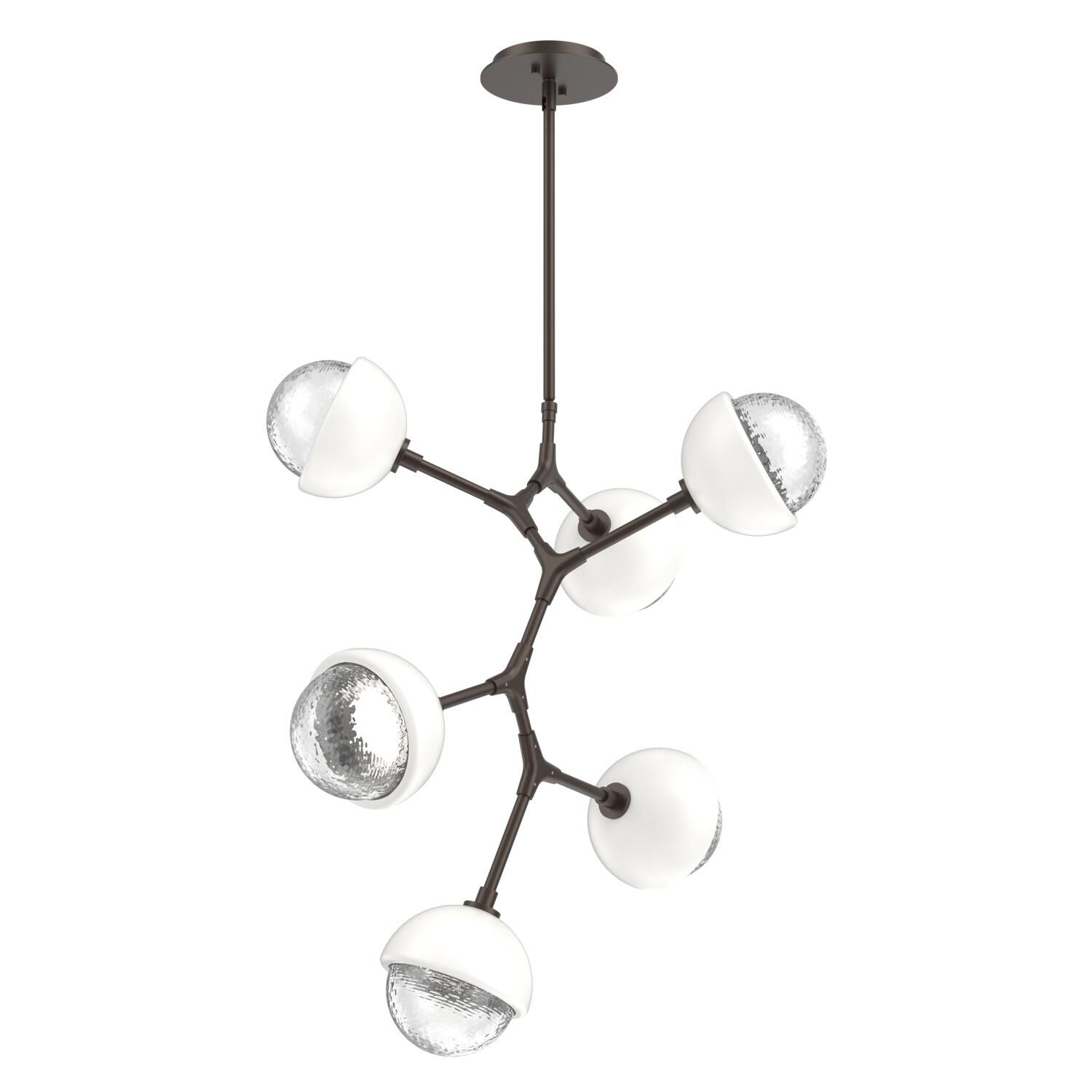 Shown in Flat Bronze finish and Clear glass and Salt White accent