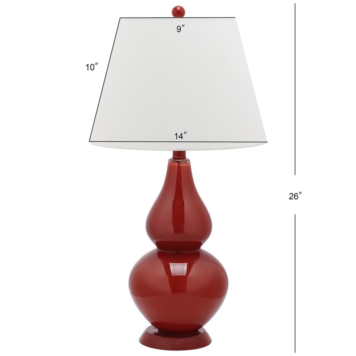Cybil Double Gourd 26 Inch Table Lamp by Safavieh