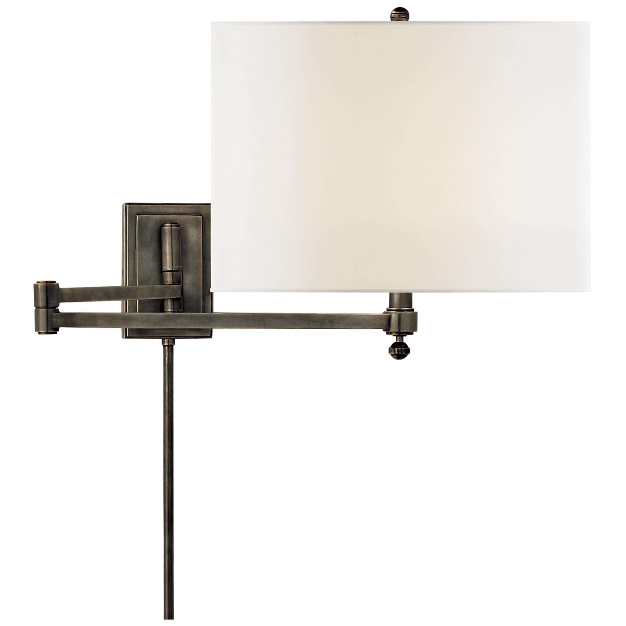 Shown in Bronze finish and Linen shade
